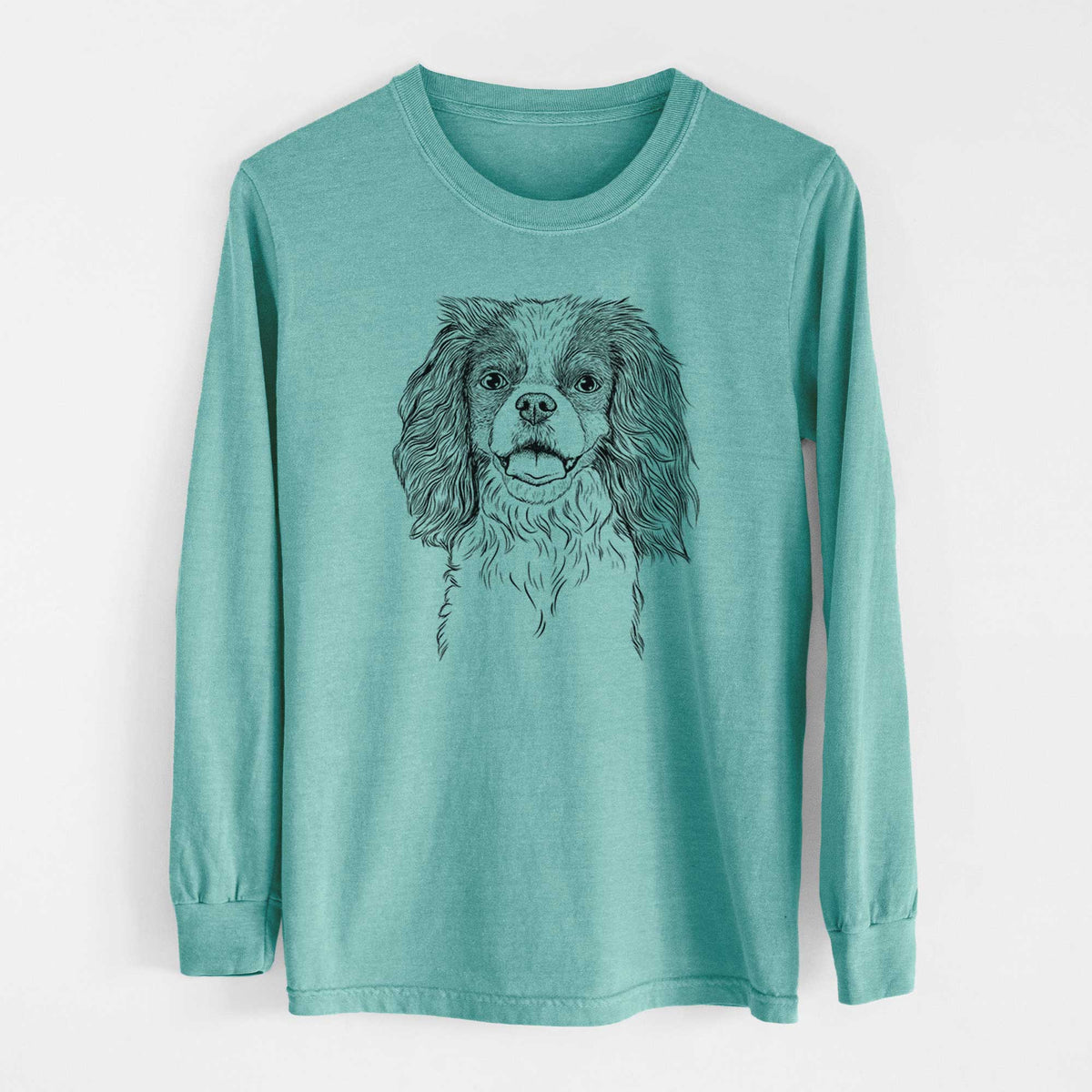 Bare Poppy the Cavalier King Charles Spaniel - Heavyweight 100% Cotton Long Sleeve