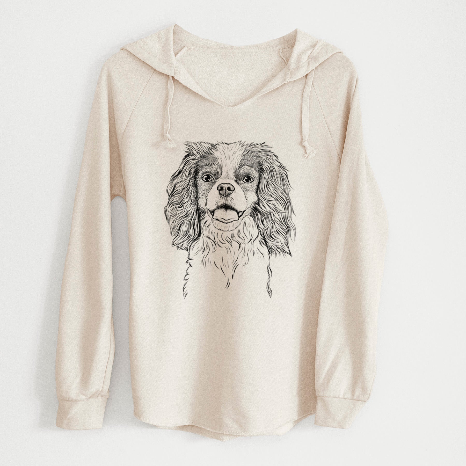 Bare Poppy the Cavalier King Charles Spaniel - Cali Wave Hooded Sweatshirt