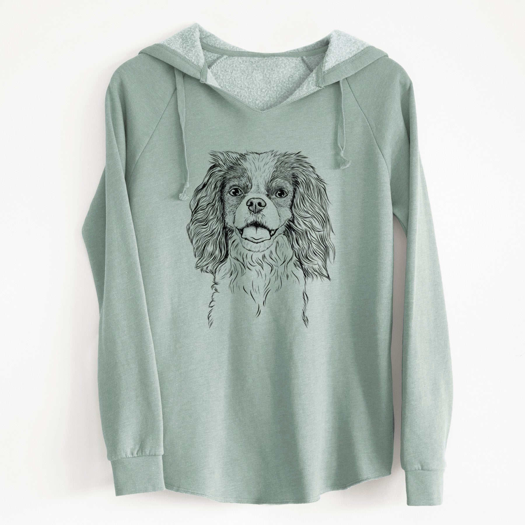 Bare Poppy the Cavalier King Charles Spaniel - Cali Wave Hooded Sweatshirt