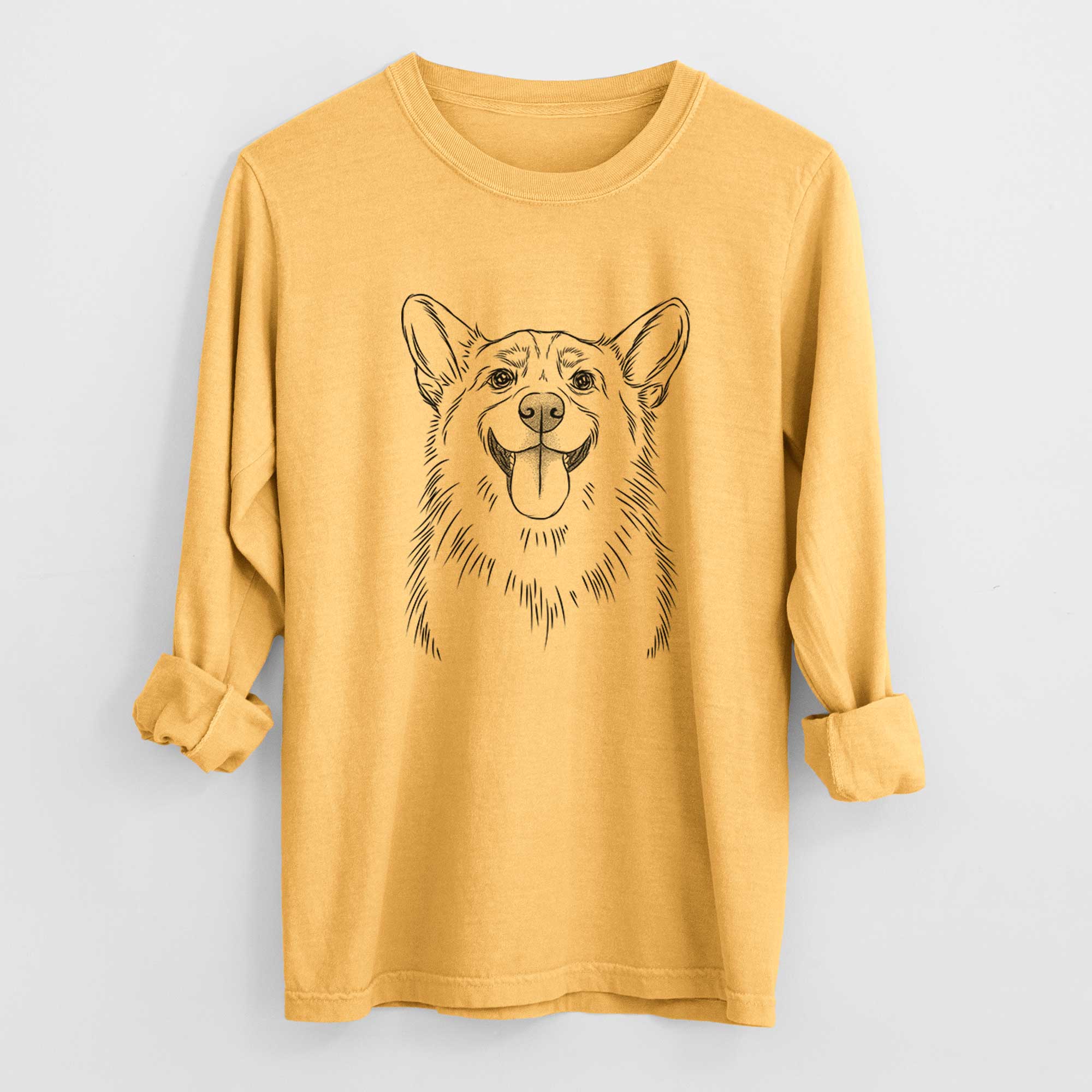 Bare Porter the Pembroke Welsh Corgi - Heavyweight 100% Cotton Long Sleeve