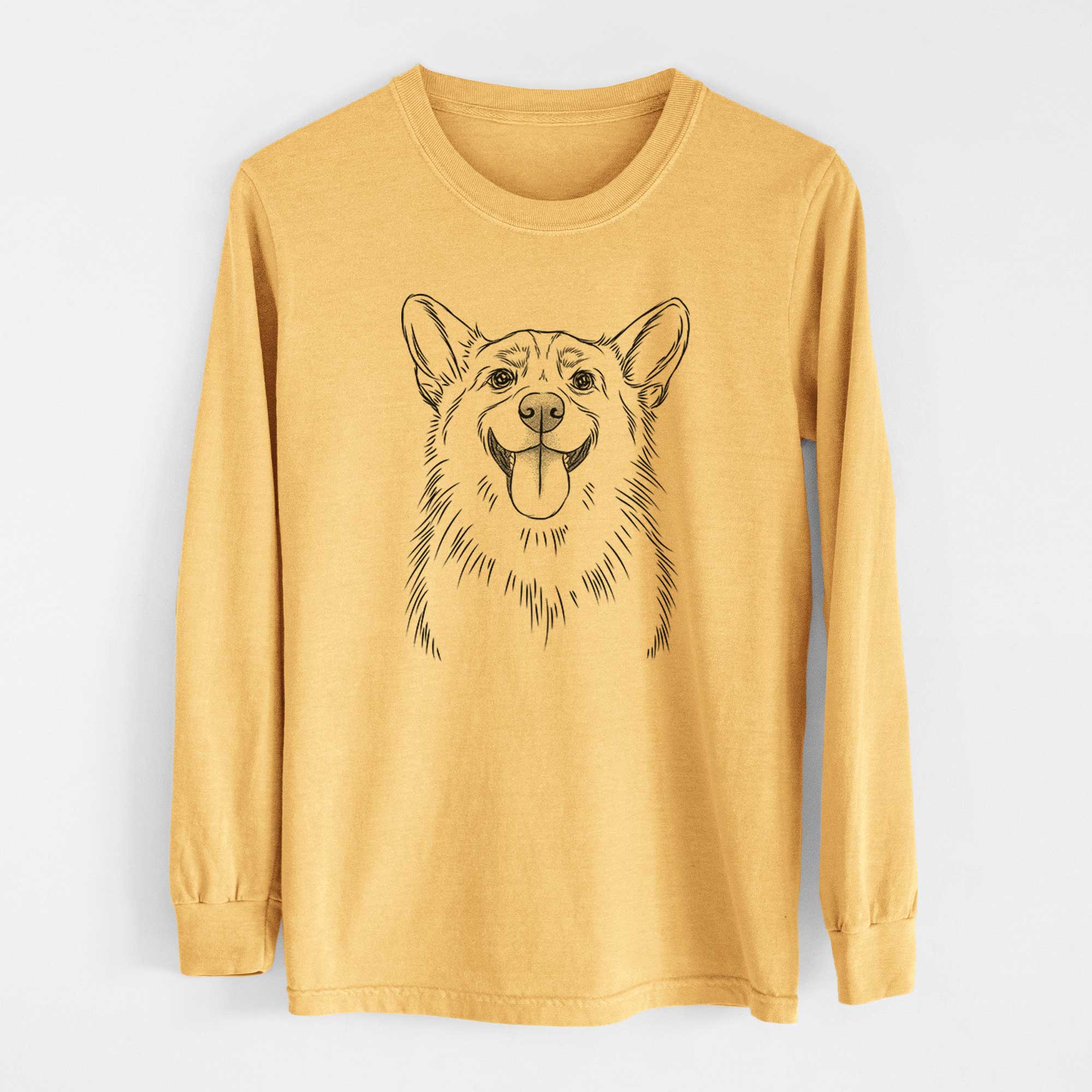 Bare Porter the Pembroke Welsh Corgi - Heavyweight 100% Cotton Long Sleeve