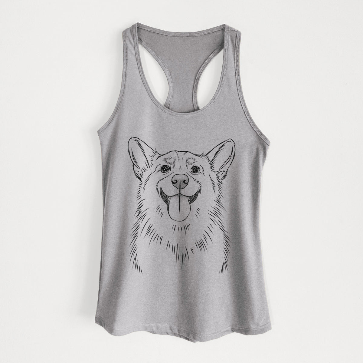 Porter the Pembroke Welsh Corgi - Women&#39;s Racerback Tanktop