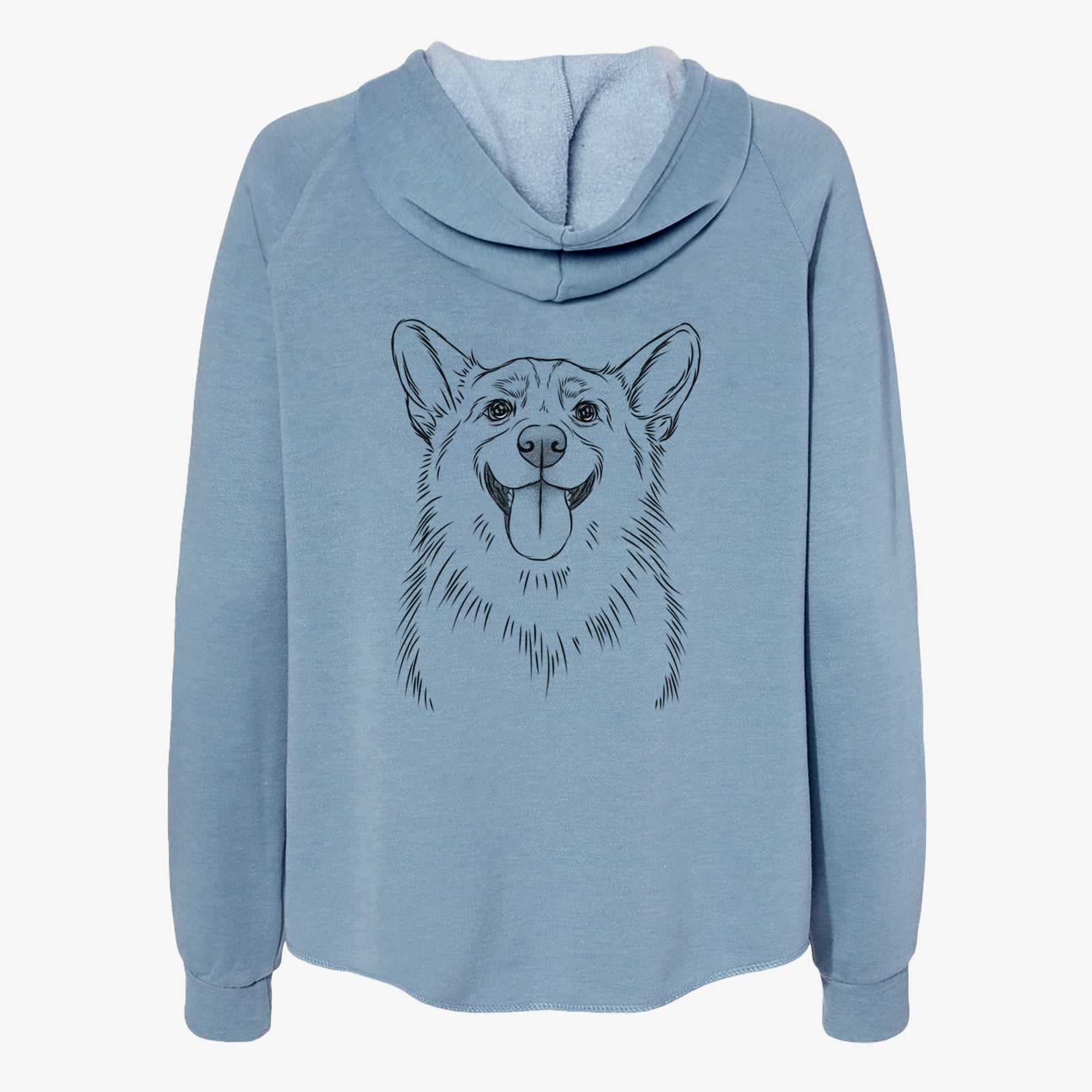 Porter the Pembroke Welsh Corgi - Women's Cali Wave Zip-Up Sweatshirt