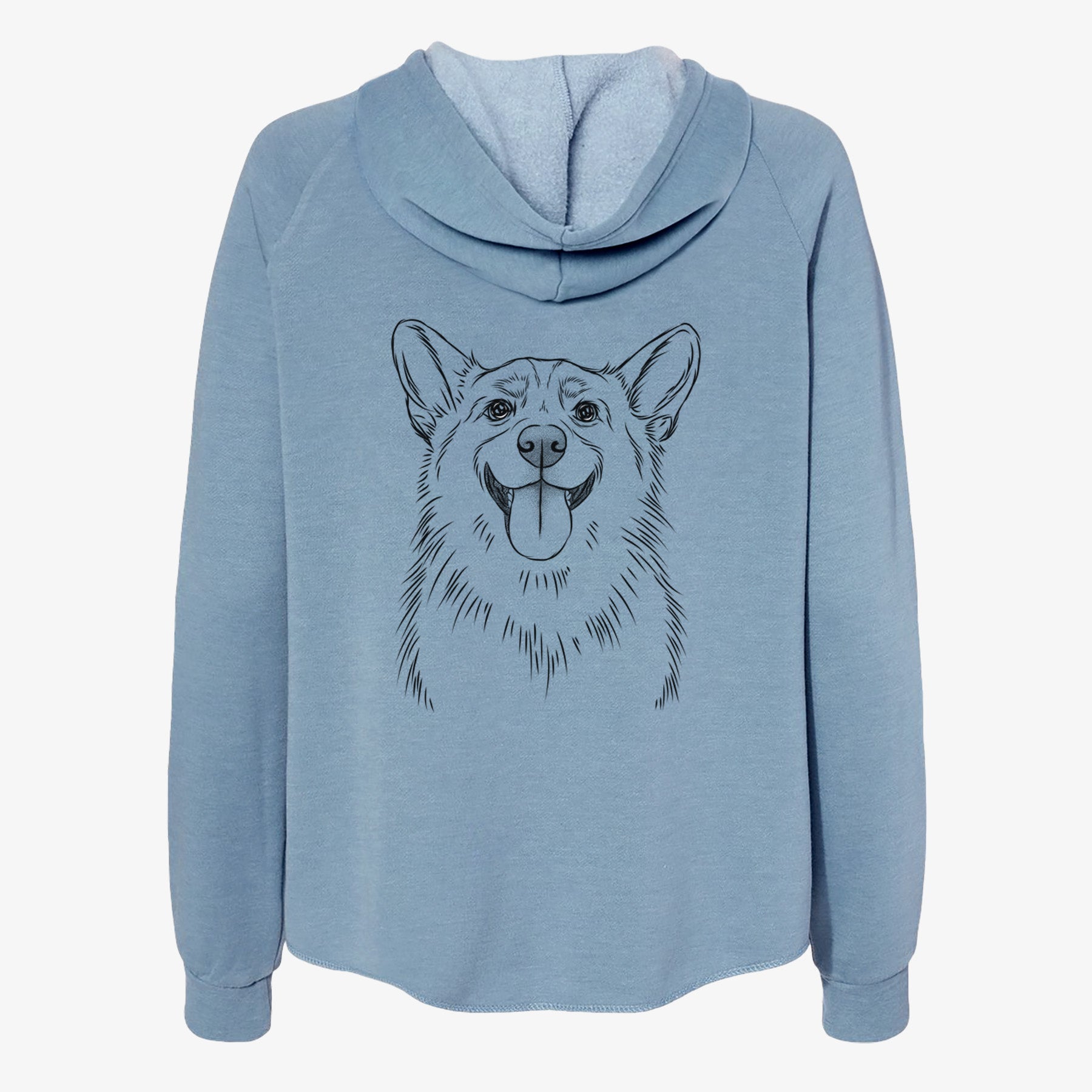 Porter the Pembroke Welsh Corgi - Women's Cali Wave Zip-Up Sweatshirt