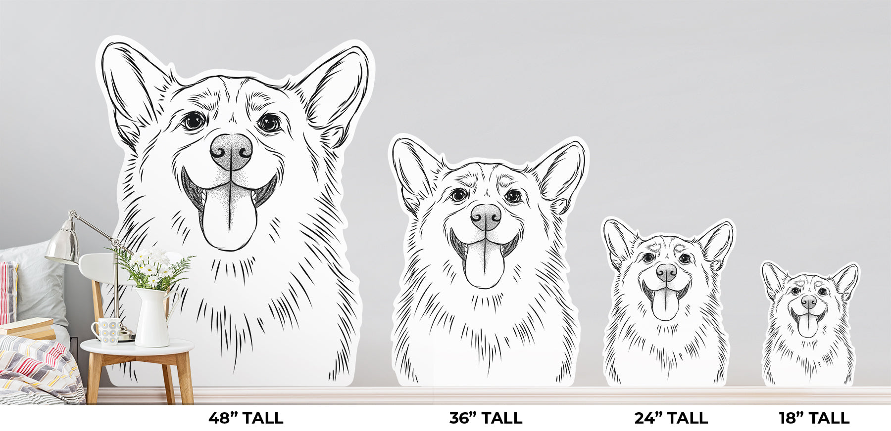 Porter the Corgi - Wall Decal