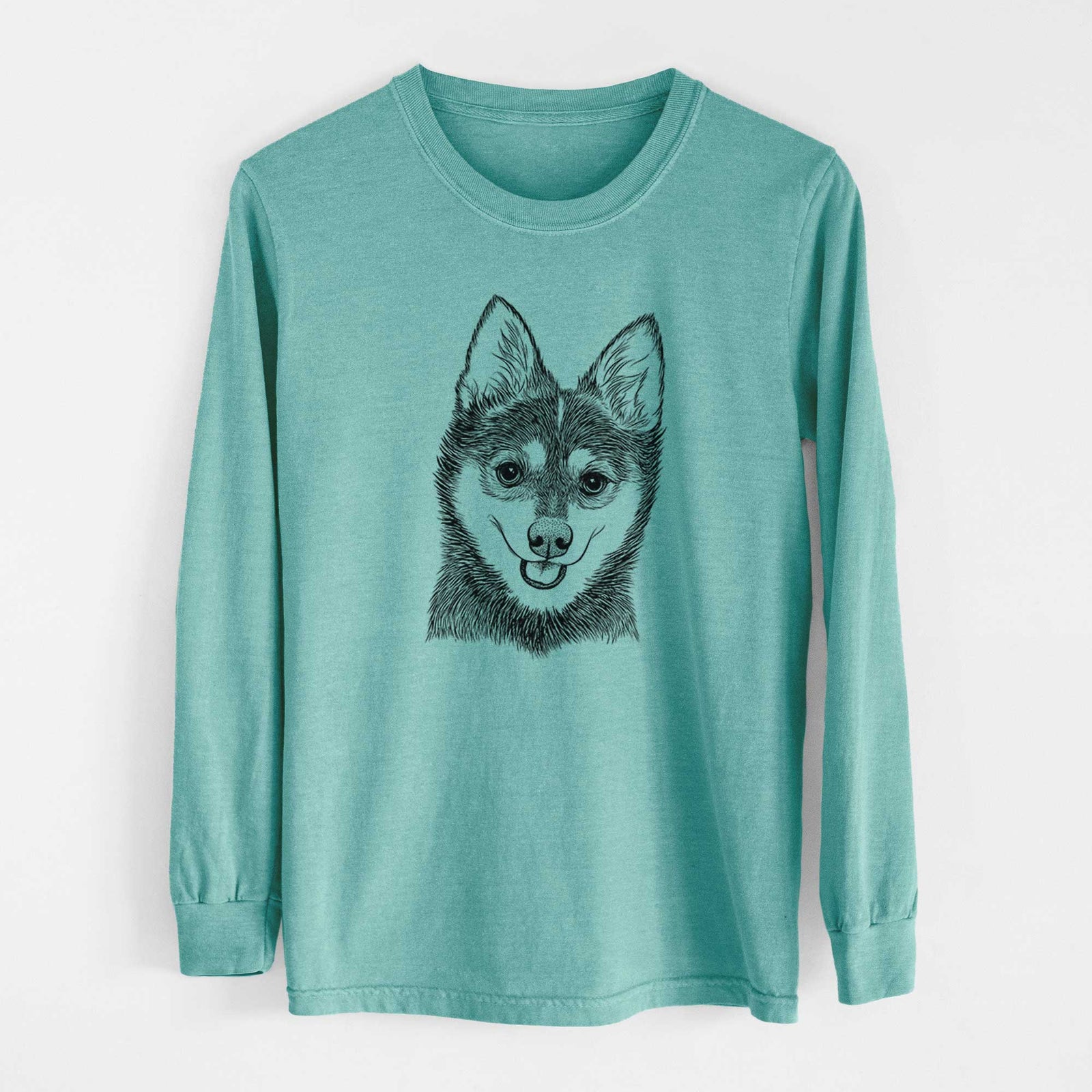 Bare Posey the Alaskan Klee Kai - Heavyweight 100% Cotton Long Sleeve