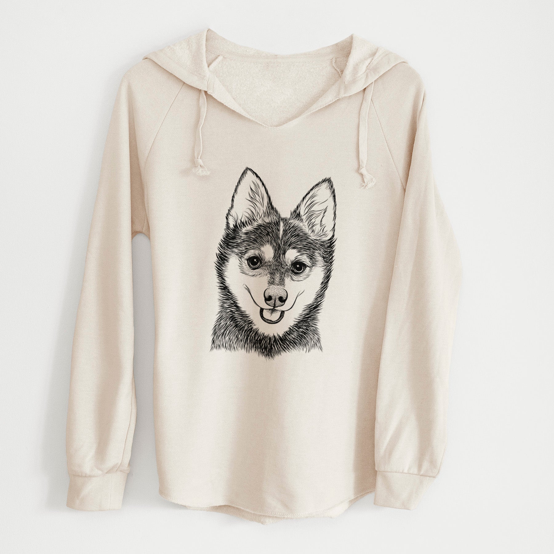 Bare Posey the Alaskan Klee Kai - Cali Wave Hooded Sweatshirt