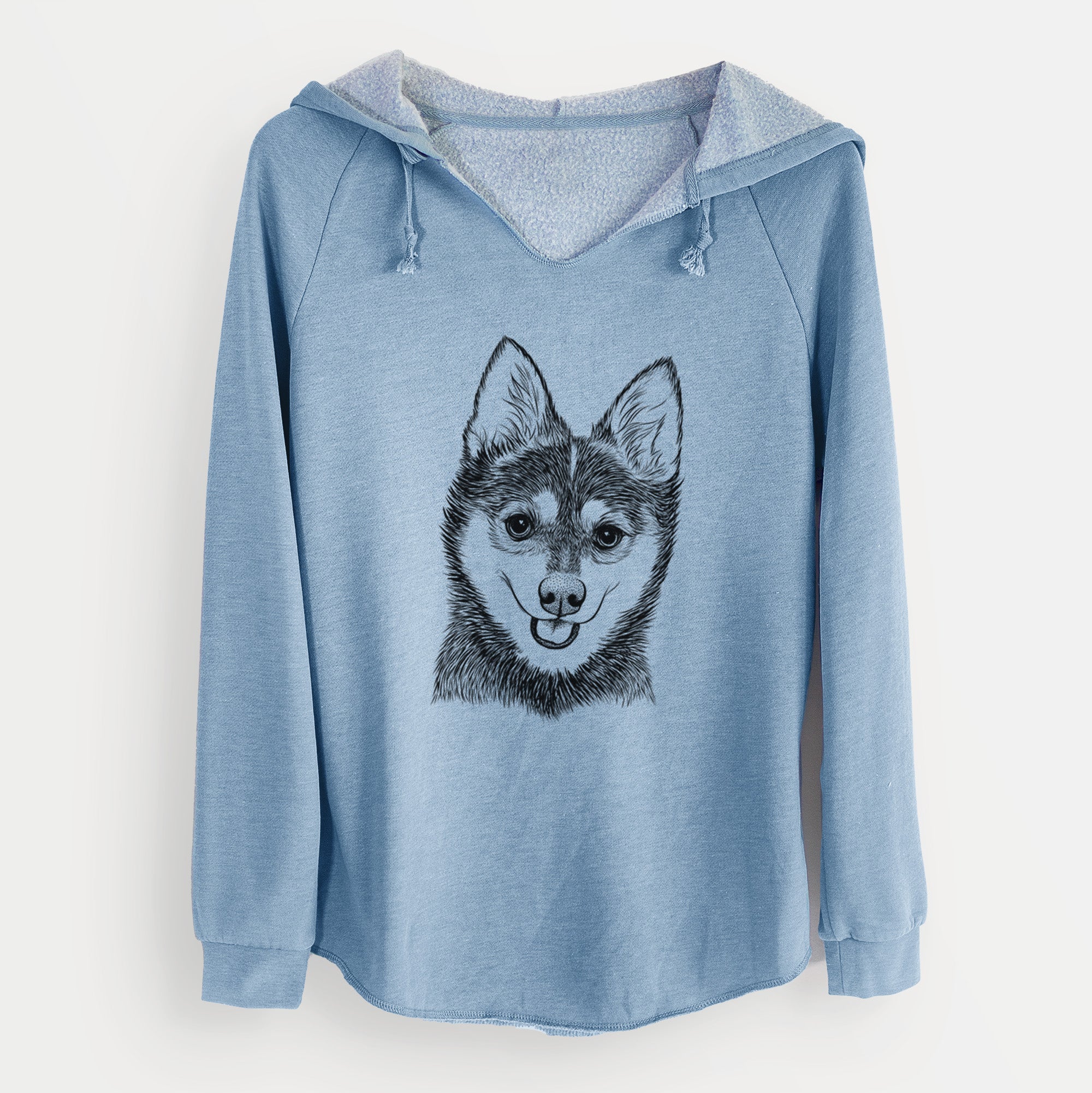 Bare Posey the Alaskan Klee Kai - Cali Wave Hooded Sweatshirt