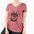 Bare Posey the Alaskan Klee Kai - Women's V-neck Shirt