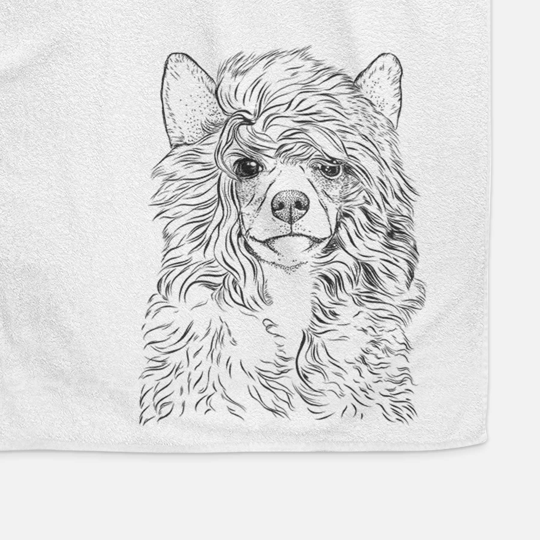 Preston the Powderpuff Chinese Crested Decorative Hand Towel