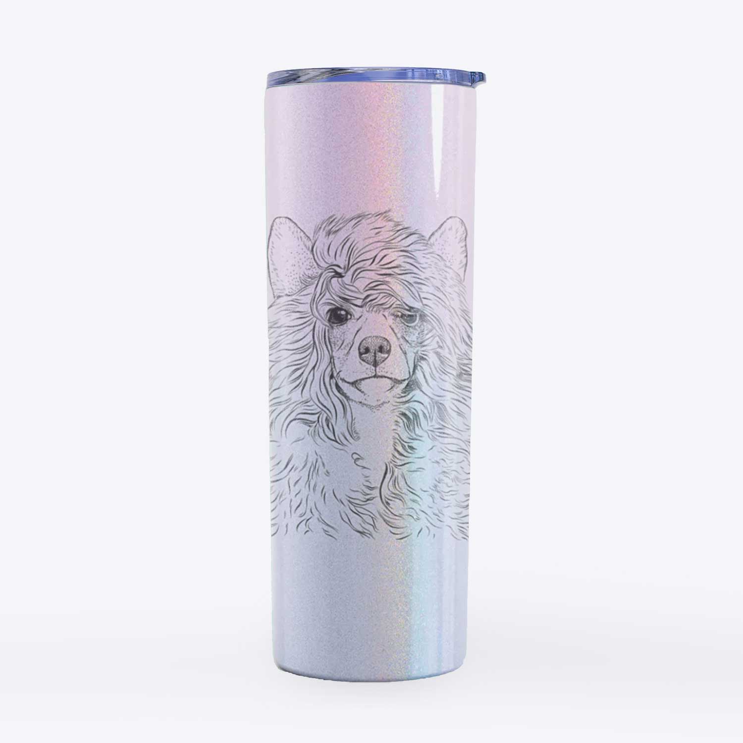 Preston the Powderpuff Chinese Crested - 20oz Skinny Tumbler