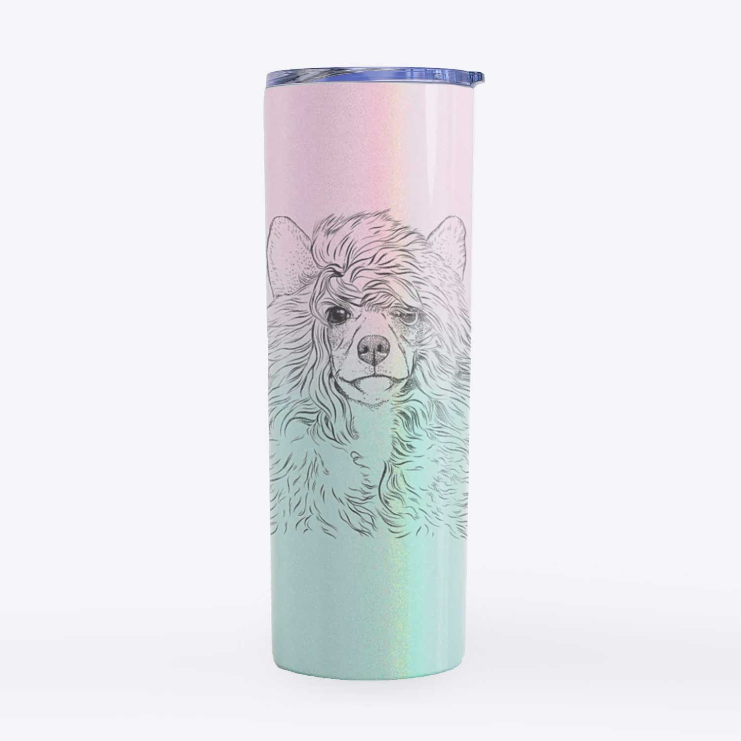 Preston the Powderpuff Chinese Crested - 20oz Skinny Tumbler