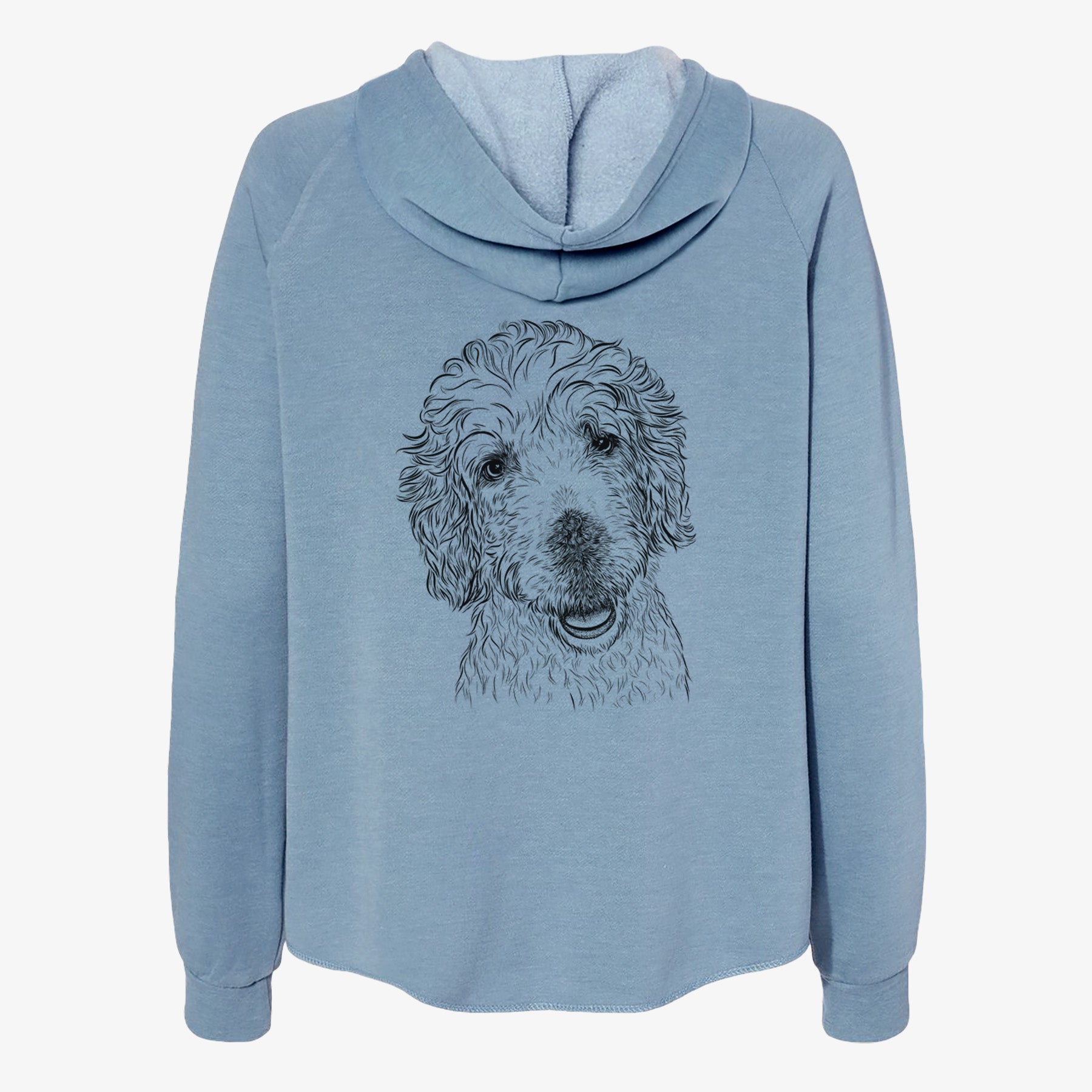 Preston the Labradoodle - Women's Cali Wave Zip-Up Sweatshirt