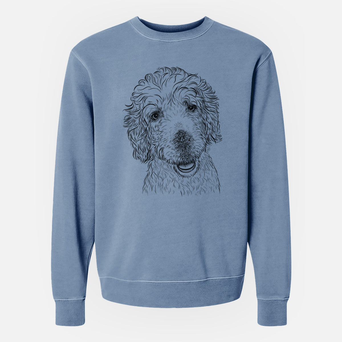 Bare Preston the Labradoodle - Unisex Pigment Dyed Crew Sweatshirt