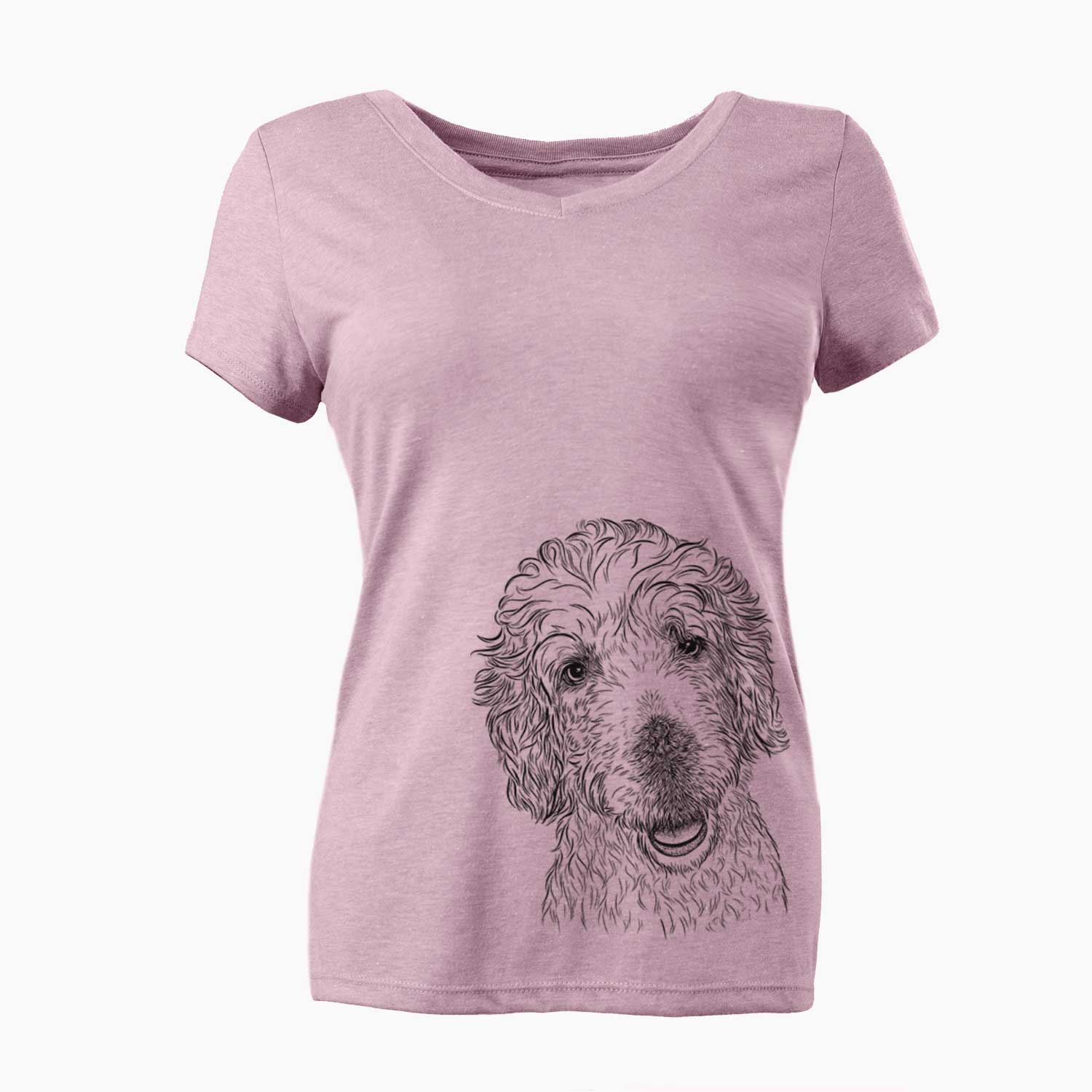 Bare Preston the Labradoodle - Women's V-neck Shirt