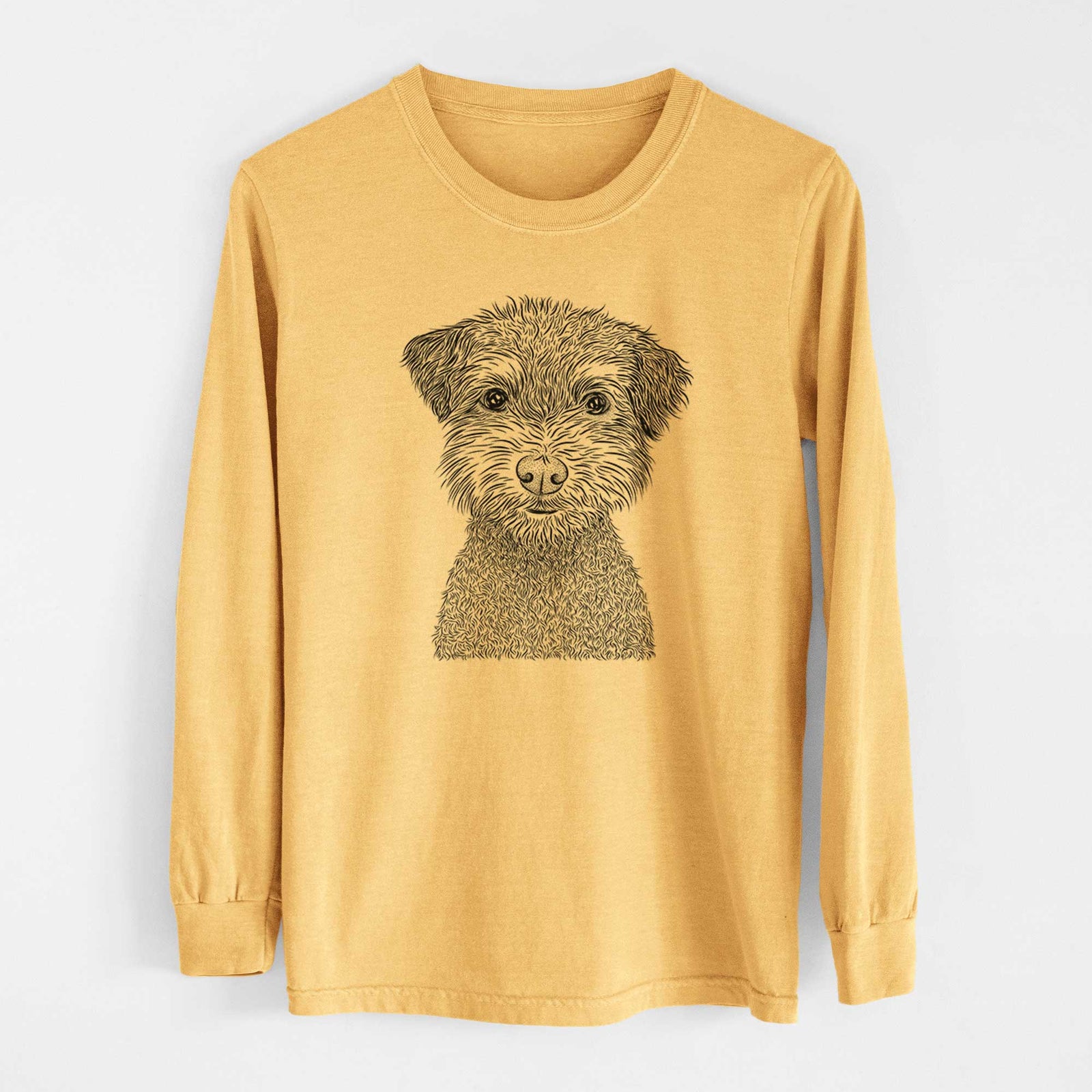 Bare Pretzel the Schnoodle - Heavyweight 100% Cotton Long Sleeve