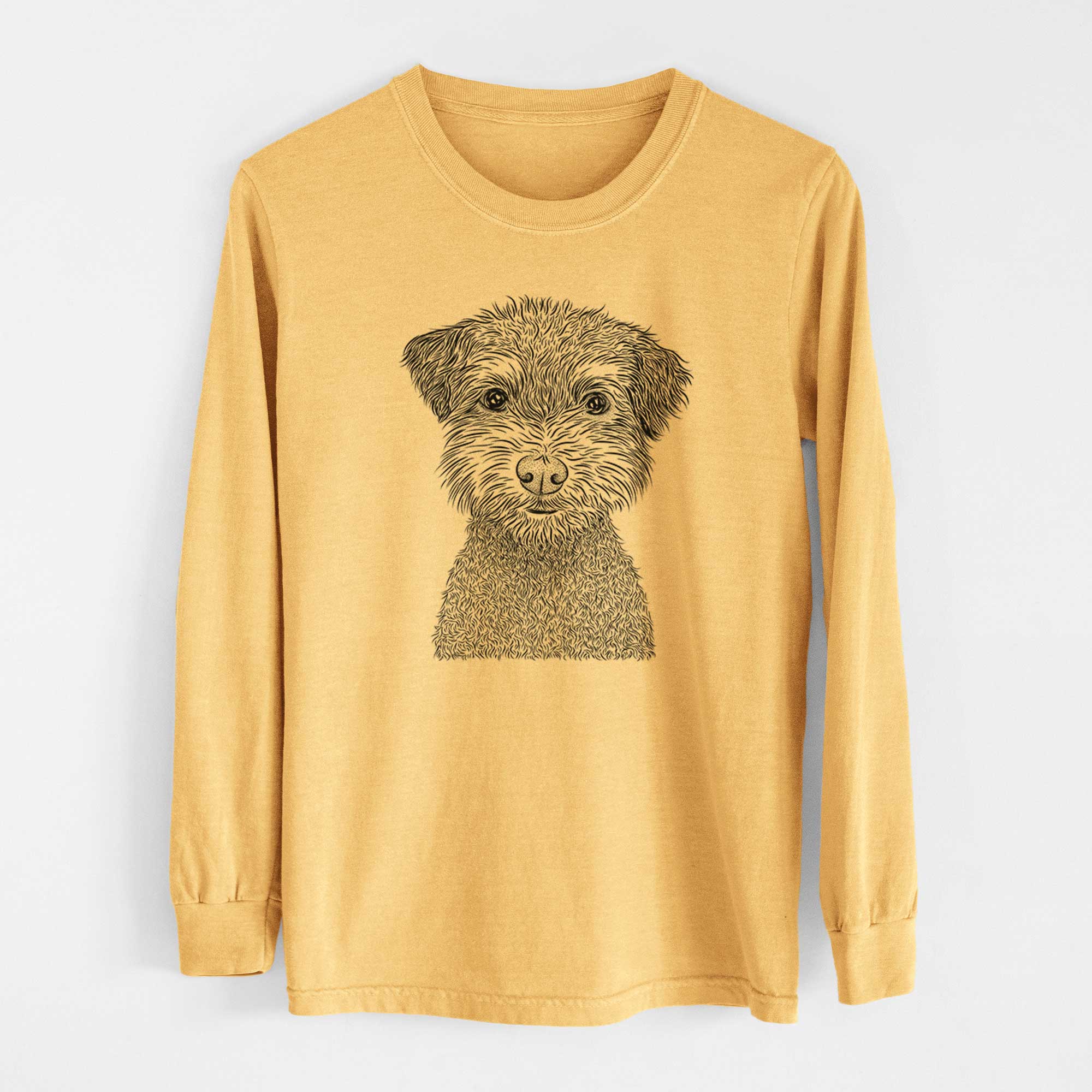 Bare Pretzel the Schnoodle - Heavyweight 100% Cotton Long Sleeve