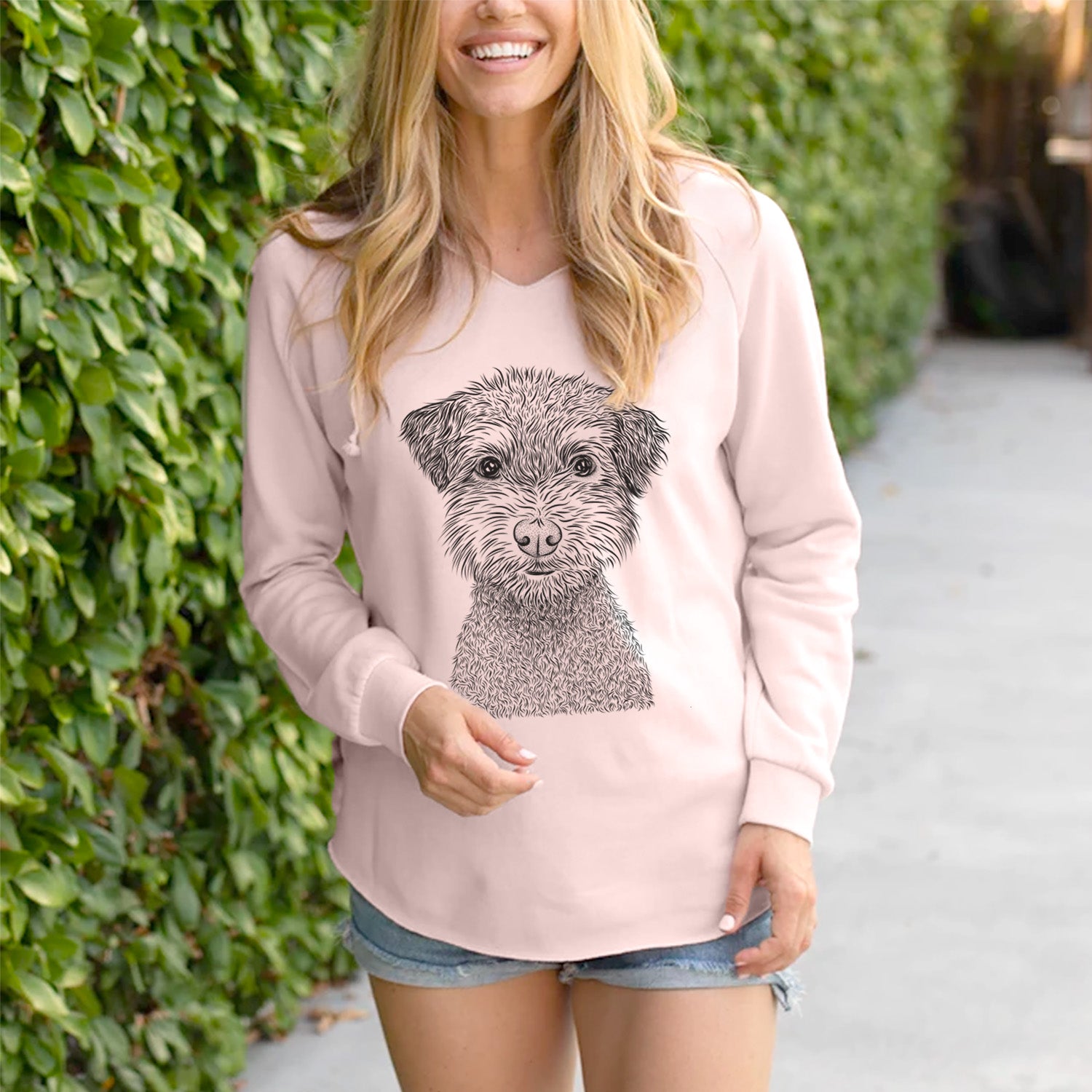 Bare Pretzel the Schnoodle - Cali Wave Hooded Sweatshirt