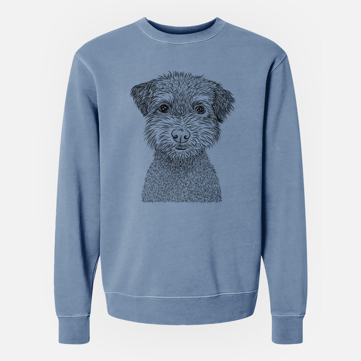 Bare Pretzel the Schnoodle - Unisex Pigment Dyed Crew Sweatshirt