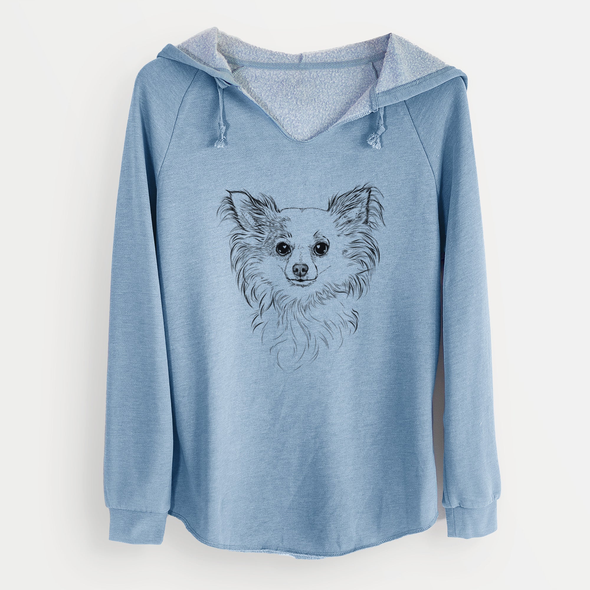 Bare Princess Ava the Long Haired Chihuahua - Cali Wave Hooded Sweatshirt