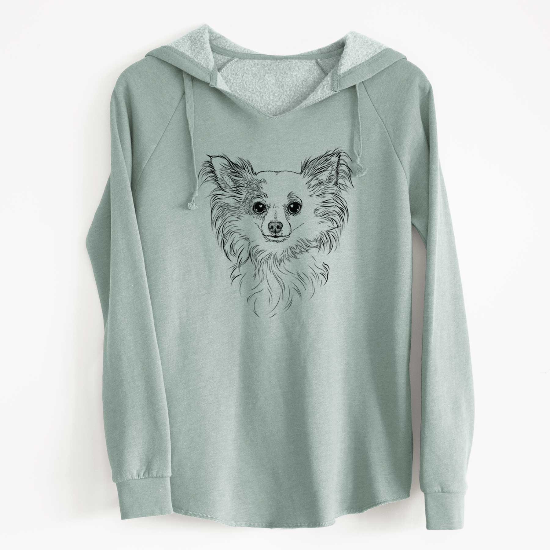 Bare Princess Ava the Long Haired Chihuahua - Cali Wave Hooded Sweatshirt