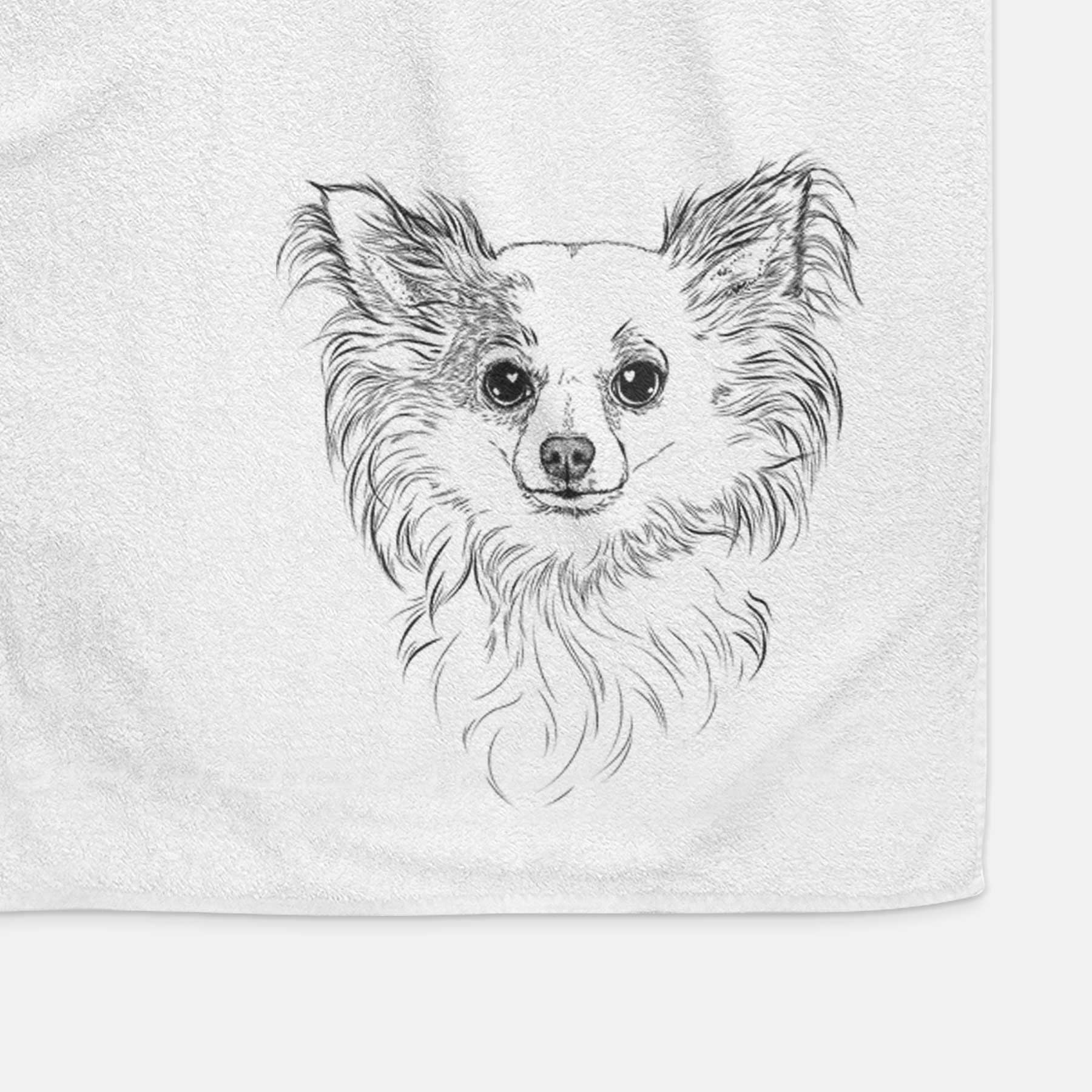 Princess Ava the Long Haired Chihuahua Decorative Hand Towel