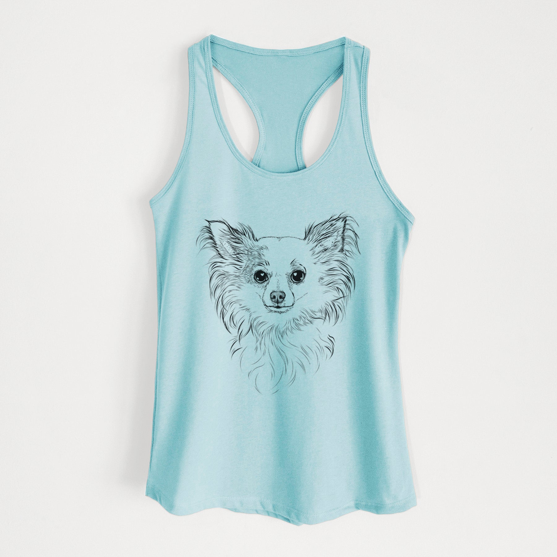 Princess Ava the Long Haired Chihuahua - Women's Racerback Tanktop