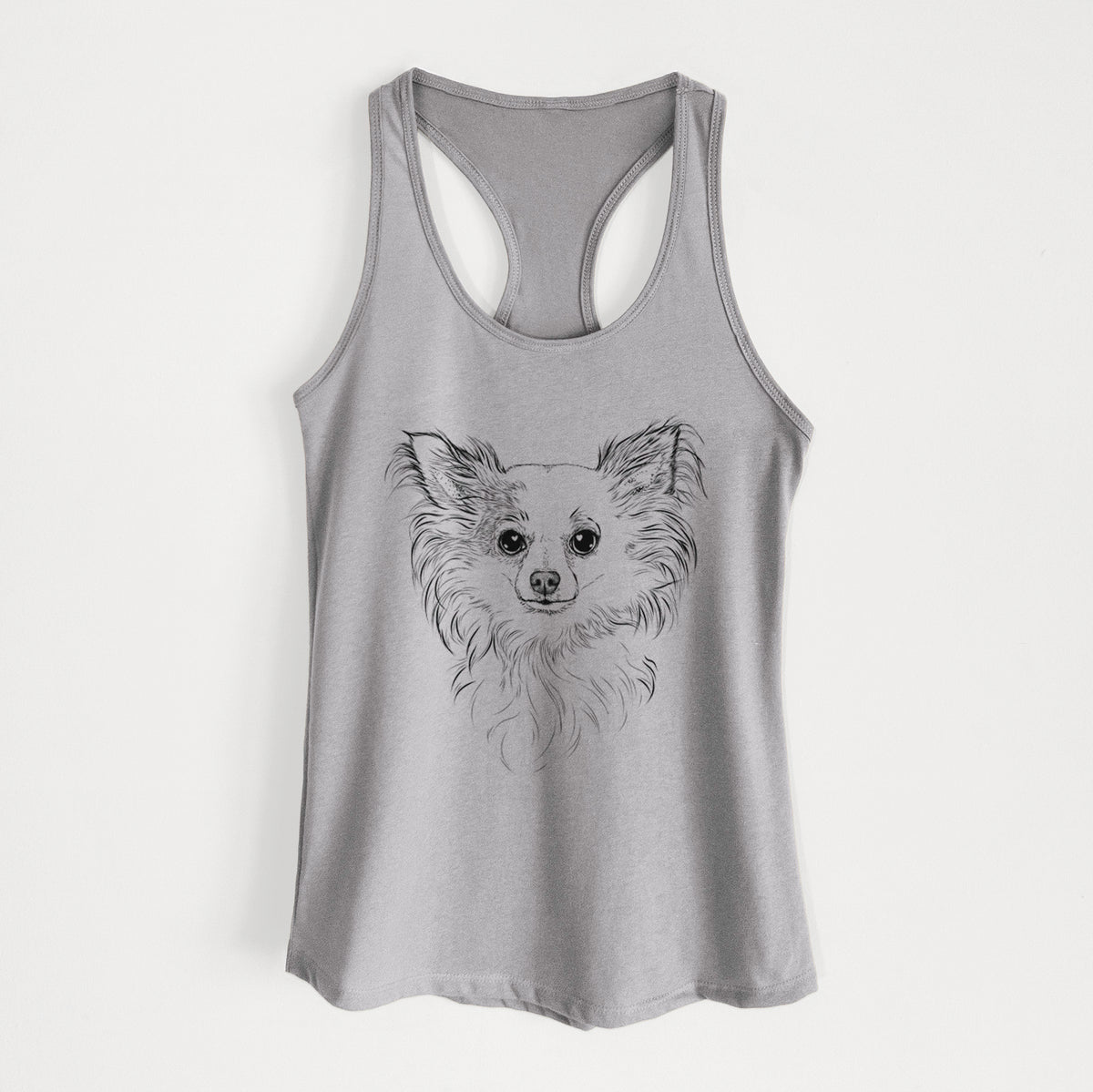 Princess Ava the Long Haired Chihuahua - Women&#39;s Racerback Tanktop