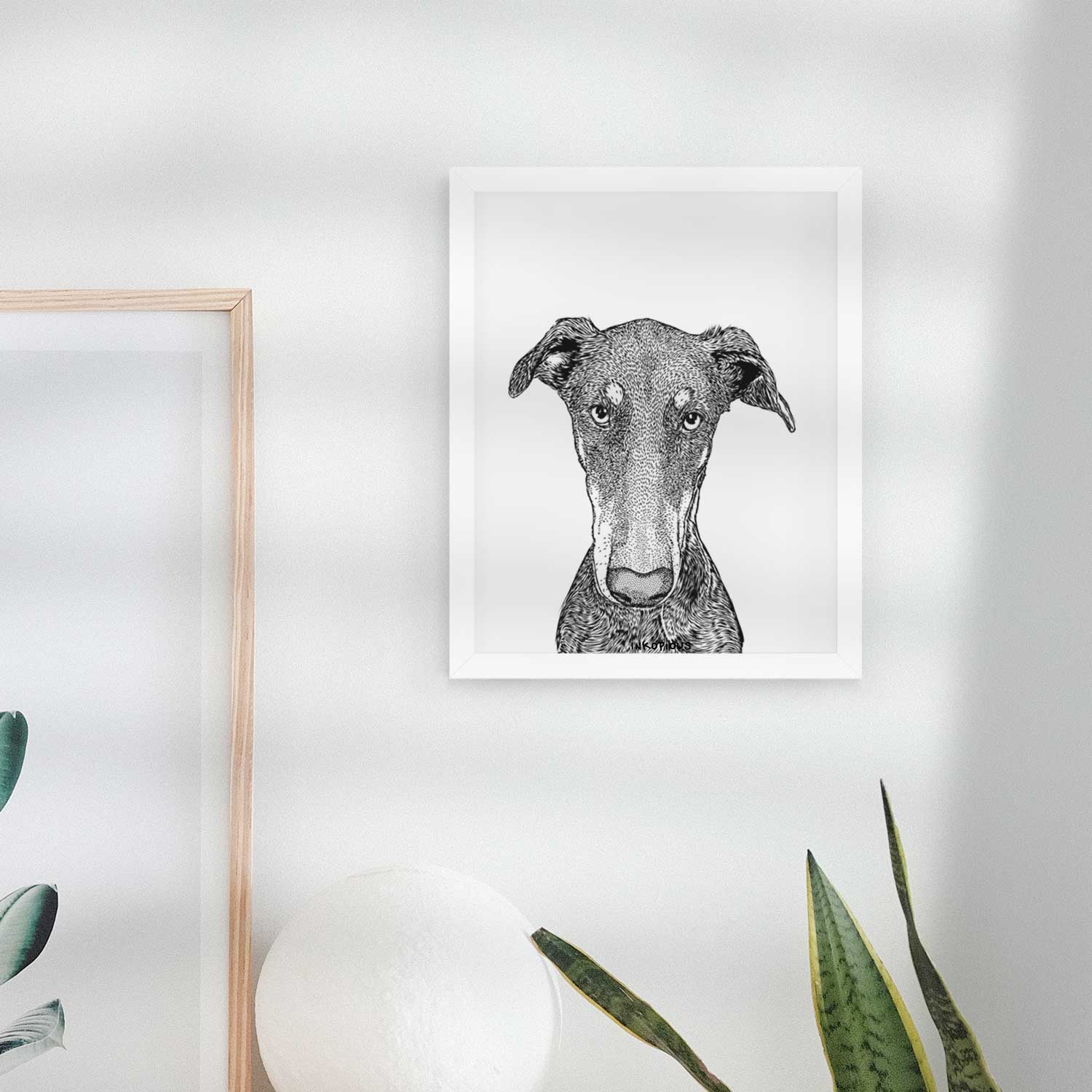 Princess Fiona the Doberman Pinscher Art Print