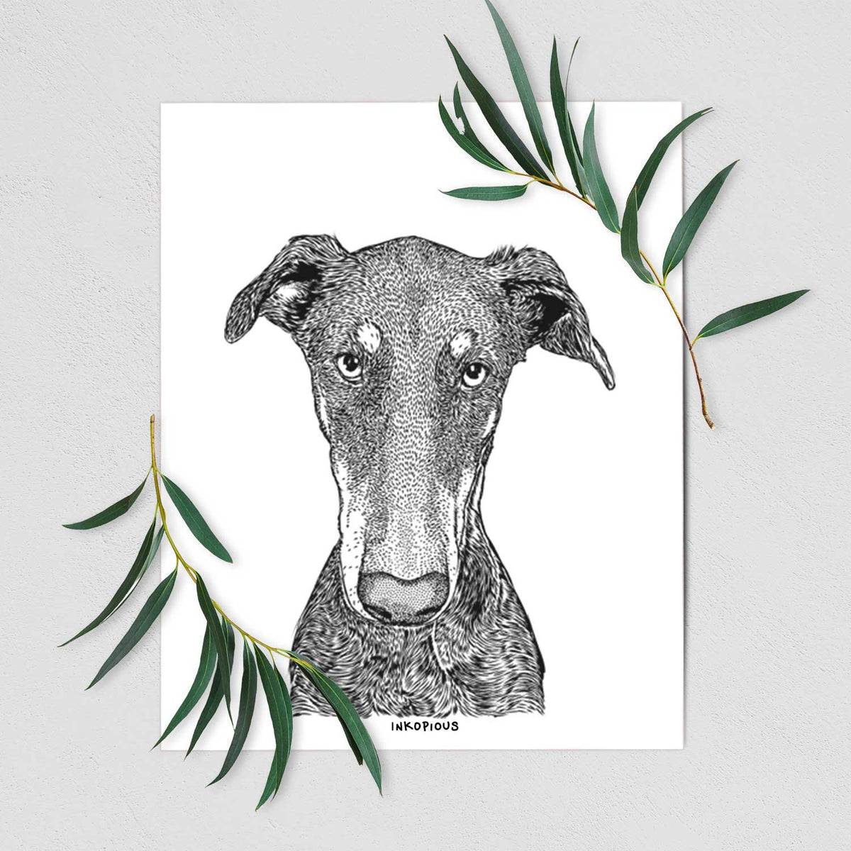 Princess Fiona the Doberman Pinscher Art Print