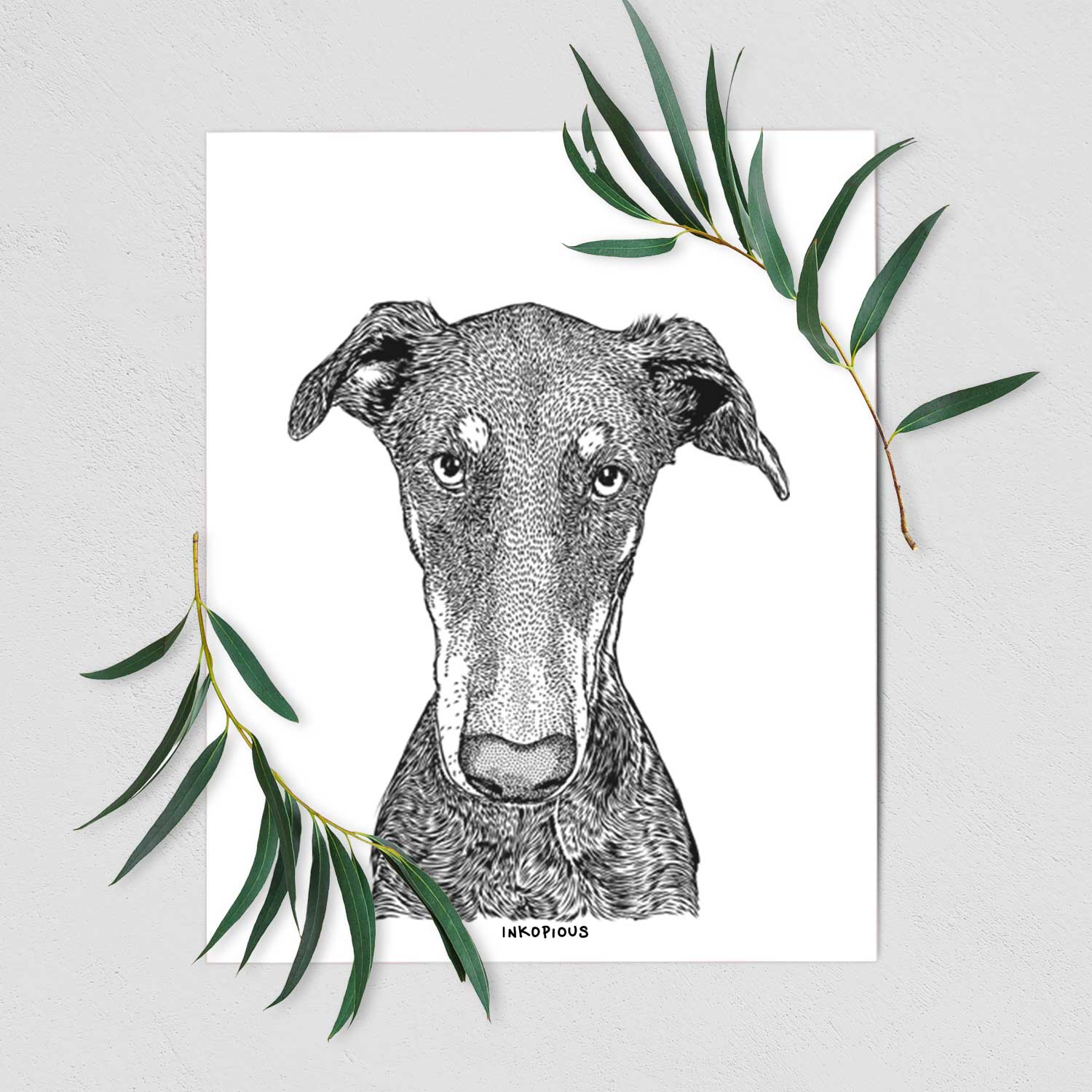 Princess Fiona the Doberman Pinscher Art Print