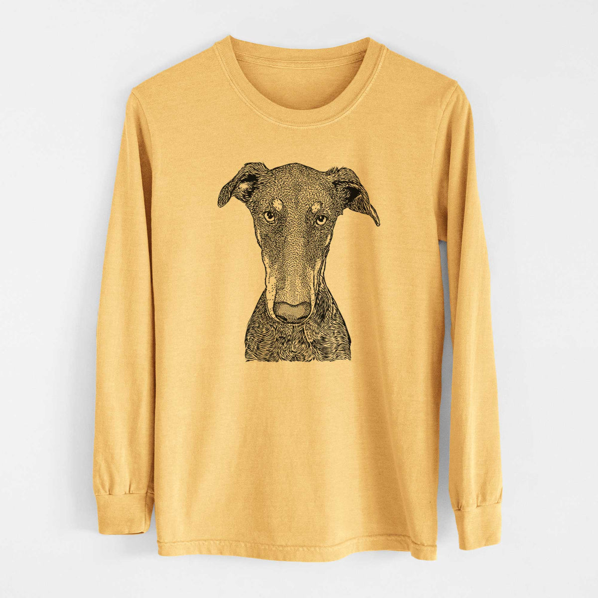 Bare Princess Fiona the Doberman Pinscher - Heavyweight 100% Cotton Long Sleeve