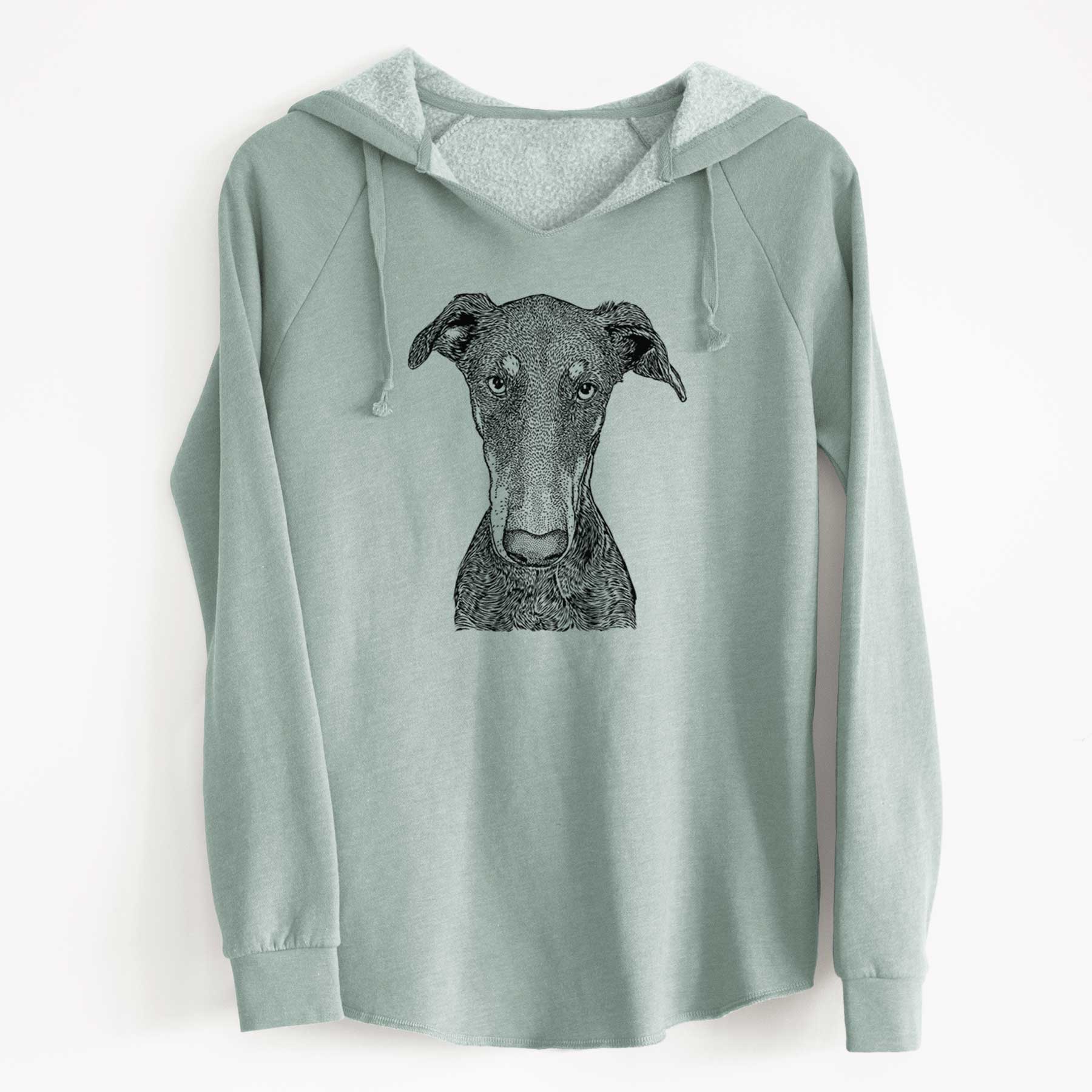 Bare Princess Fiona the Doberman Pinscher - Cali Wave Hooded Sweatshirt