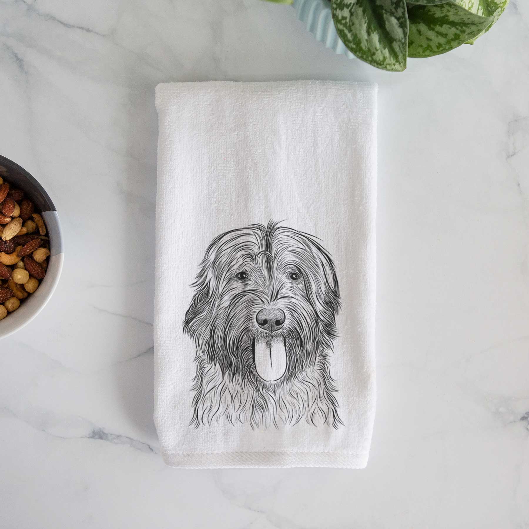 Puig the Catalan Sheepdog Decorative Hand Towel