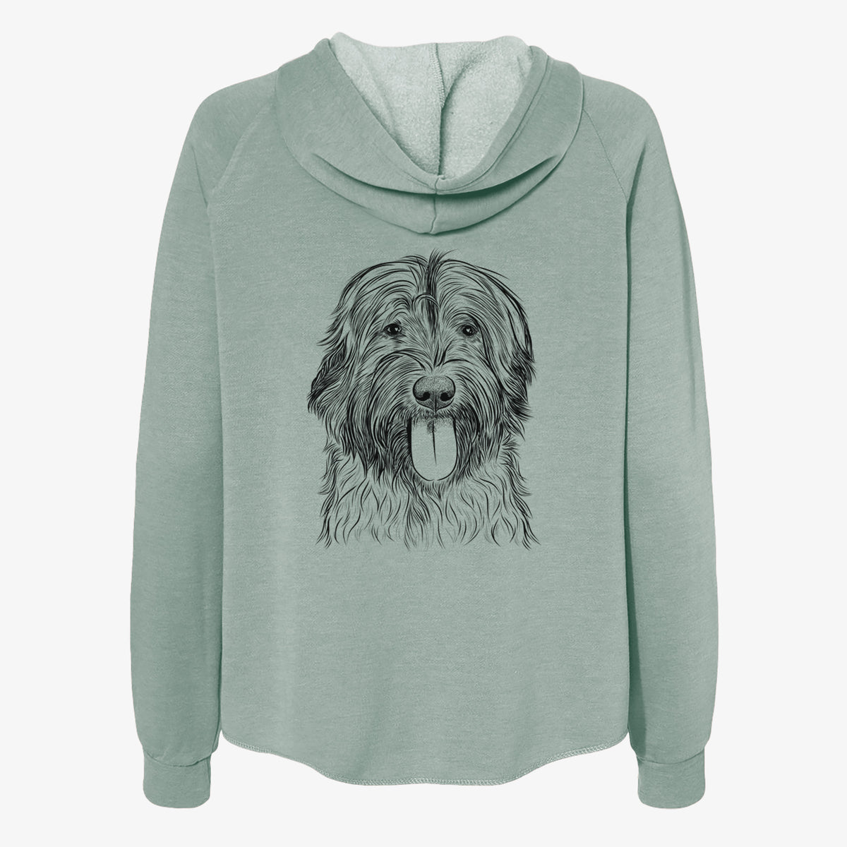 Puig the Catalan Sheepdog - Women's Cali Wave Zip-Up Sweatshirt