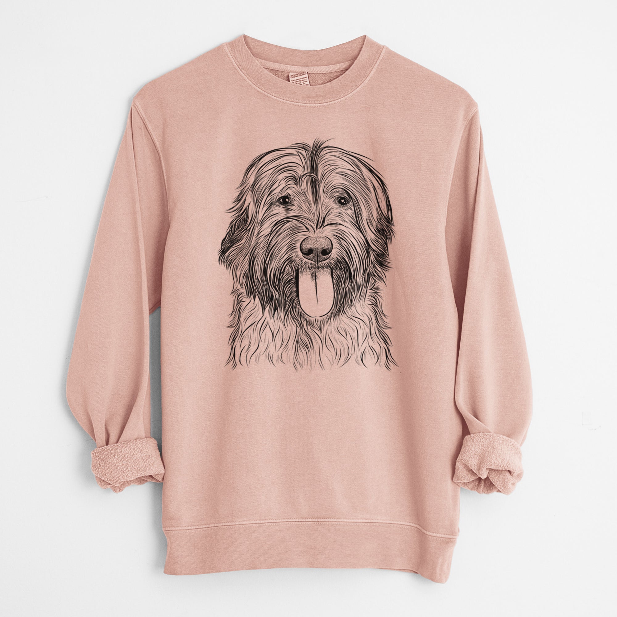 Bare Puig the Catalan Sheepdog - Unisex Pigment Dyed Crew Sweatshirt