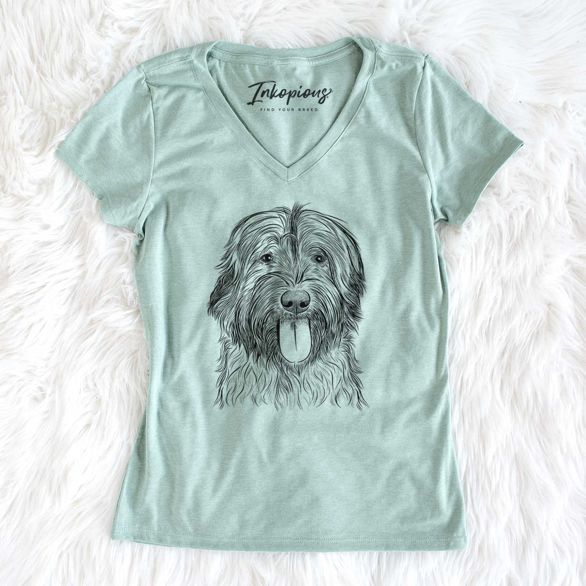 Bare Puig the Catalan Sheepdog - Women&#39;s V-neck Shirt