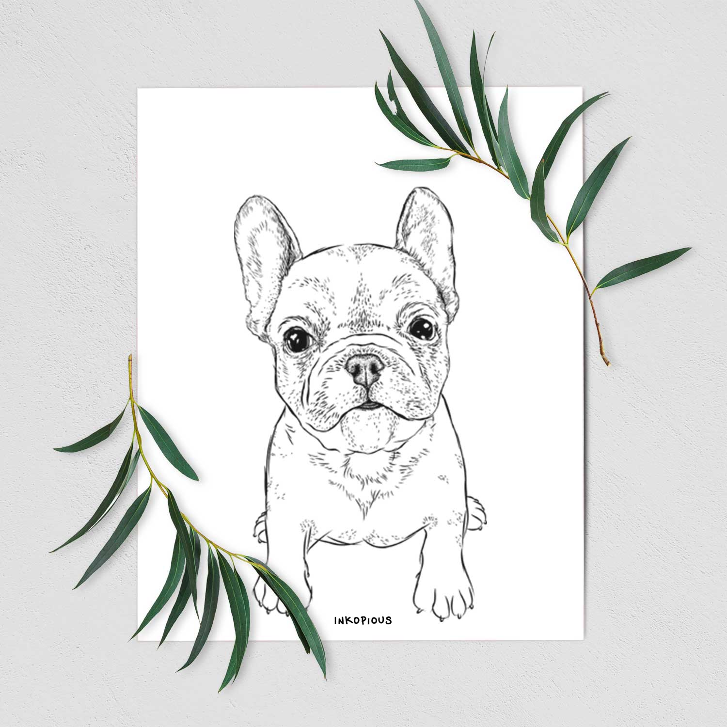 Puppy Pierre the French Bulldog Art Print