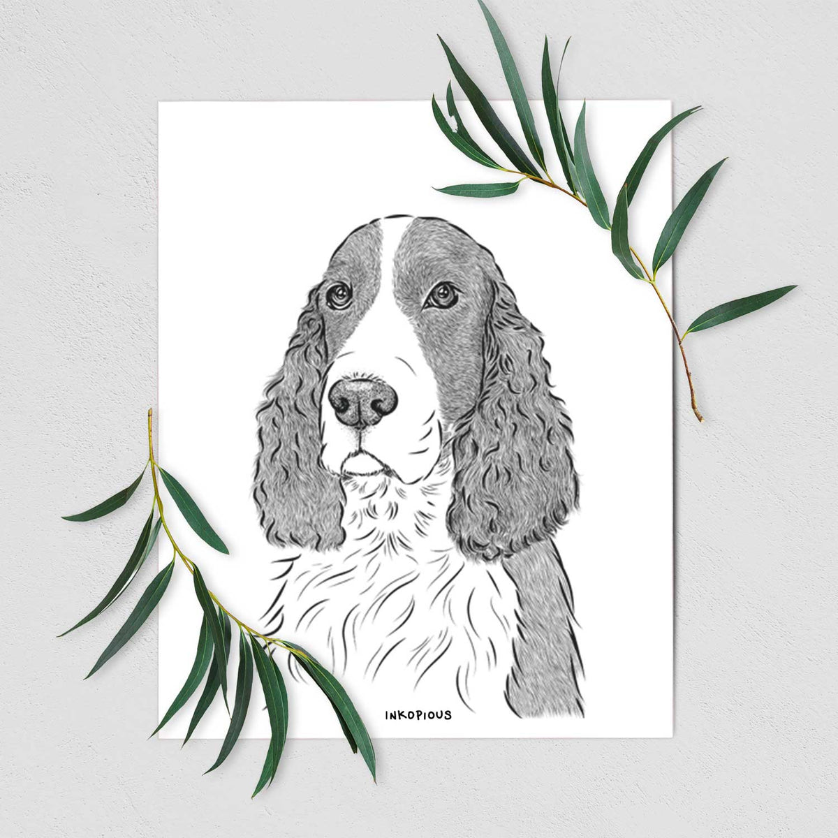 Quincy the English Springer Spaniel Art Print