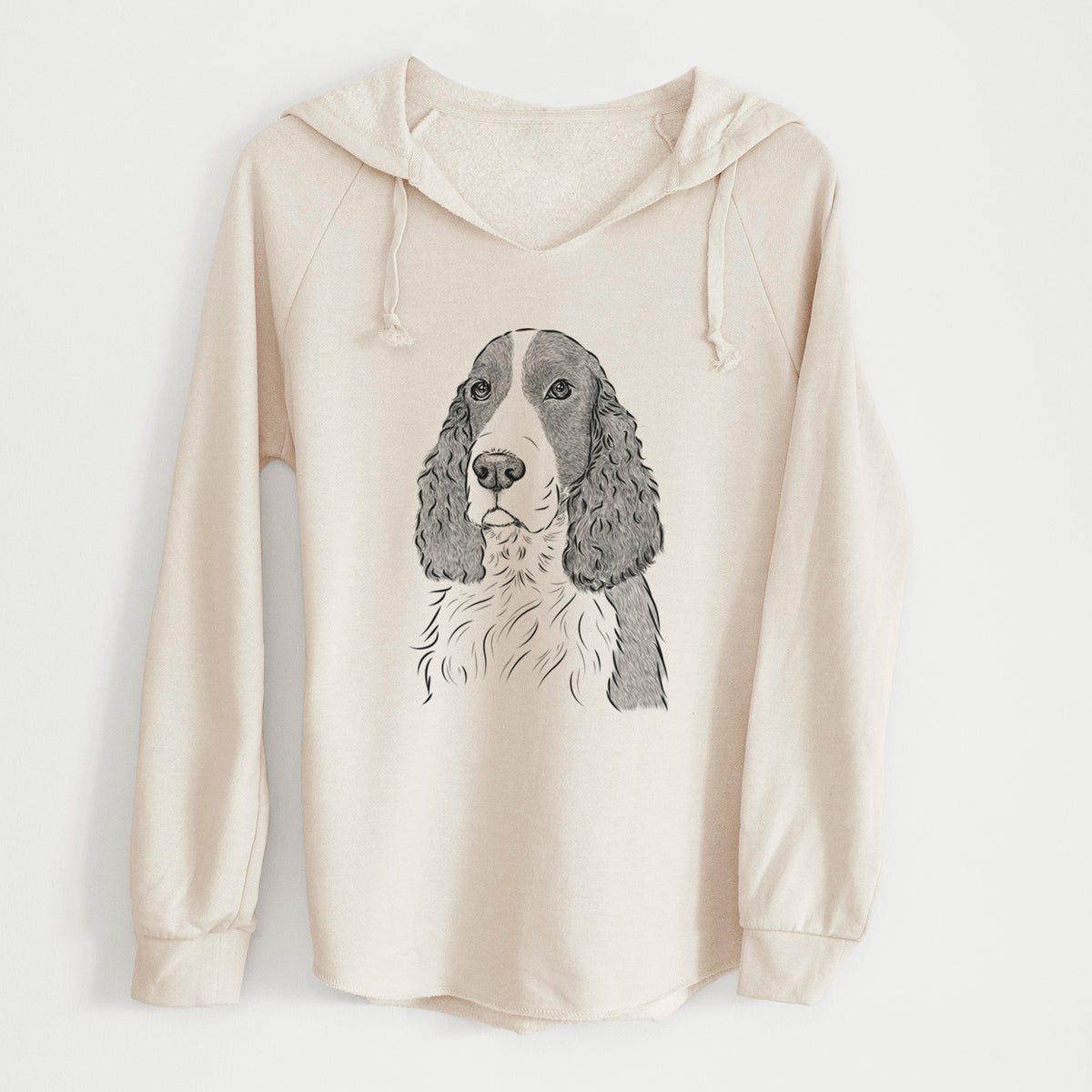 Bare Quincy the English Springer Spaniel - Cali Wave Hooded Sweatshirt