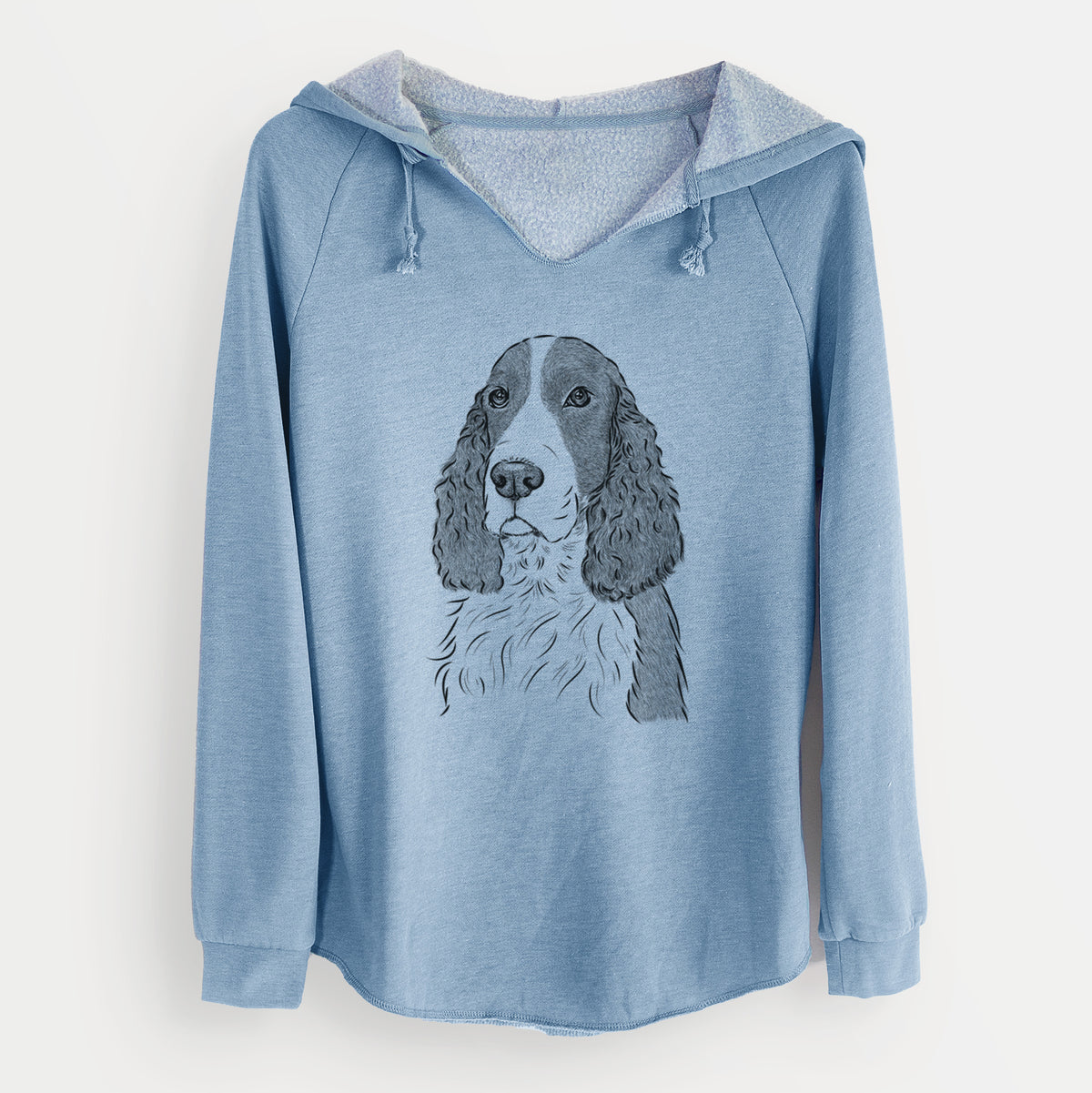 Bare Quincy the English Springer Spaniel - Cali Wave Hooded Sweatshirt