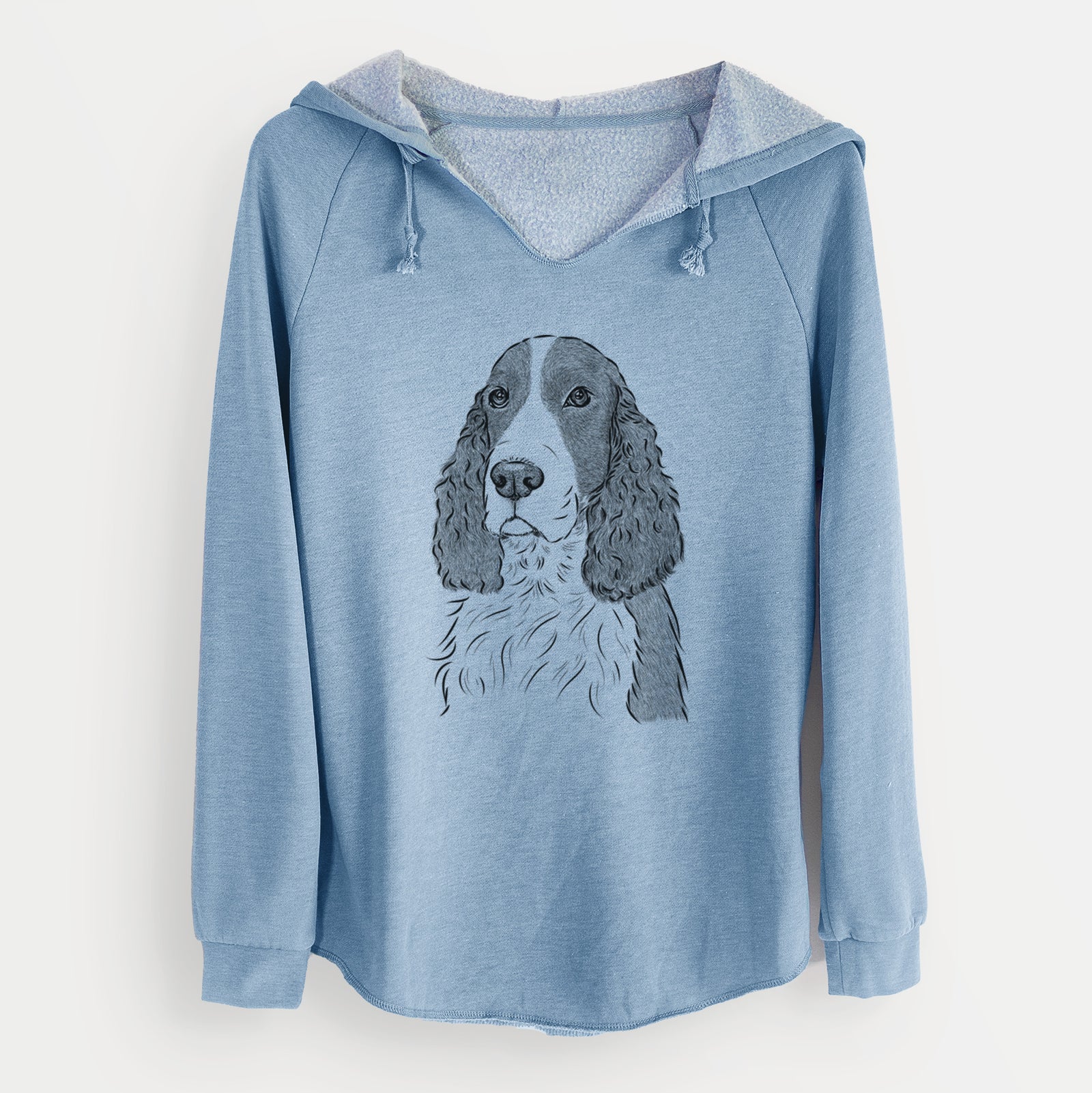 Bare Quincy the English Springer Spaniel - Cali Wave Hooded Sweatshirt