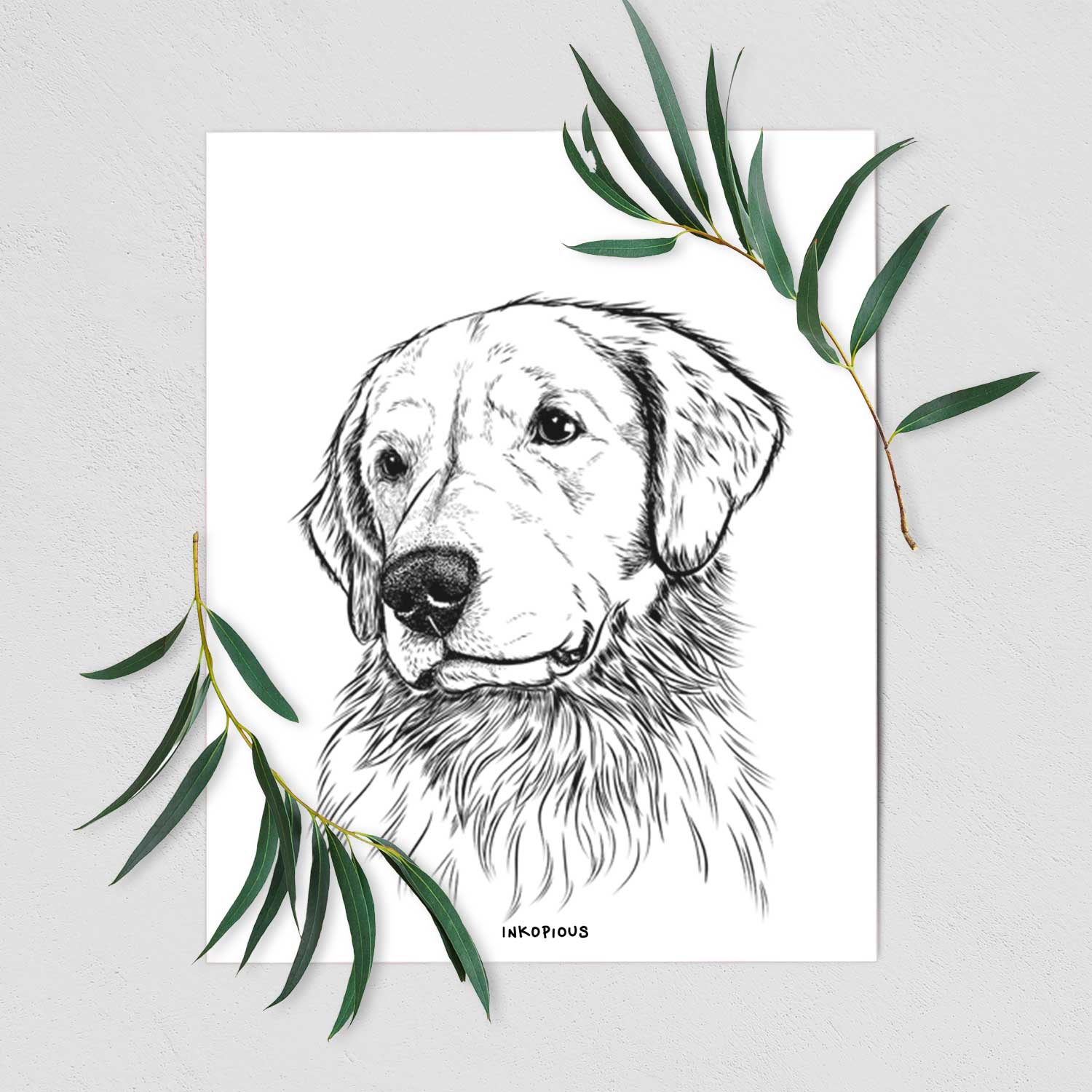 Quinn the Golden Retriever Art Print