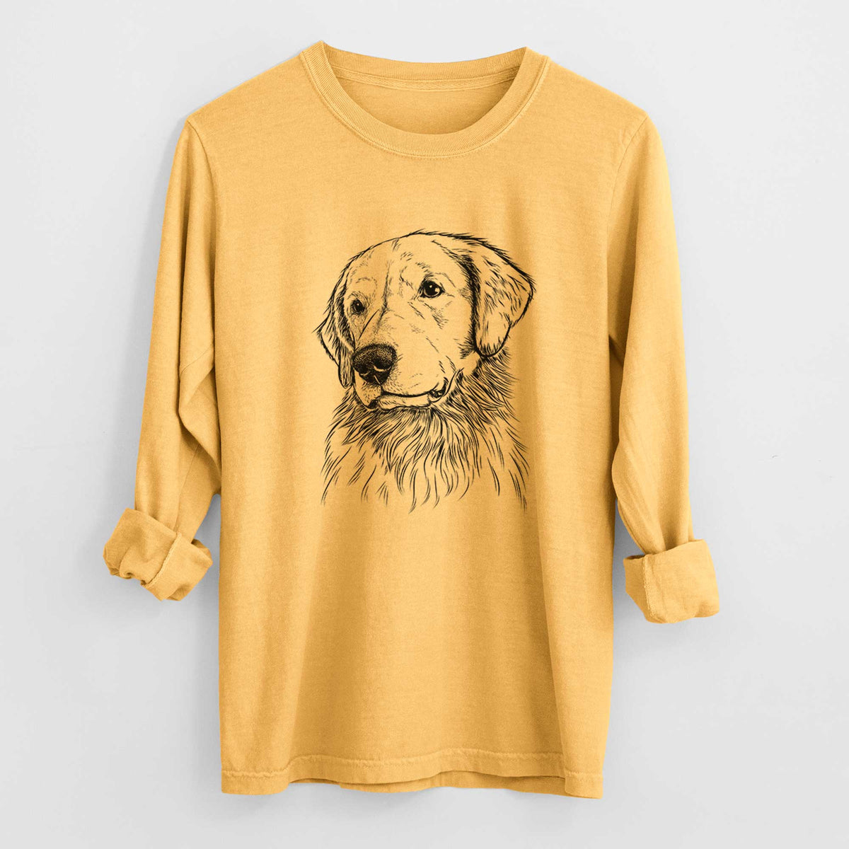 Bare Quinn the Golden Retriever - Heavyweight 100% Cotton Long Sleeve