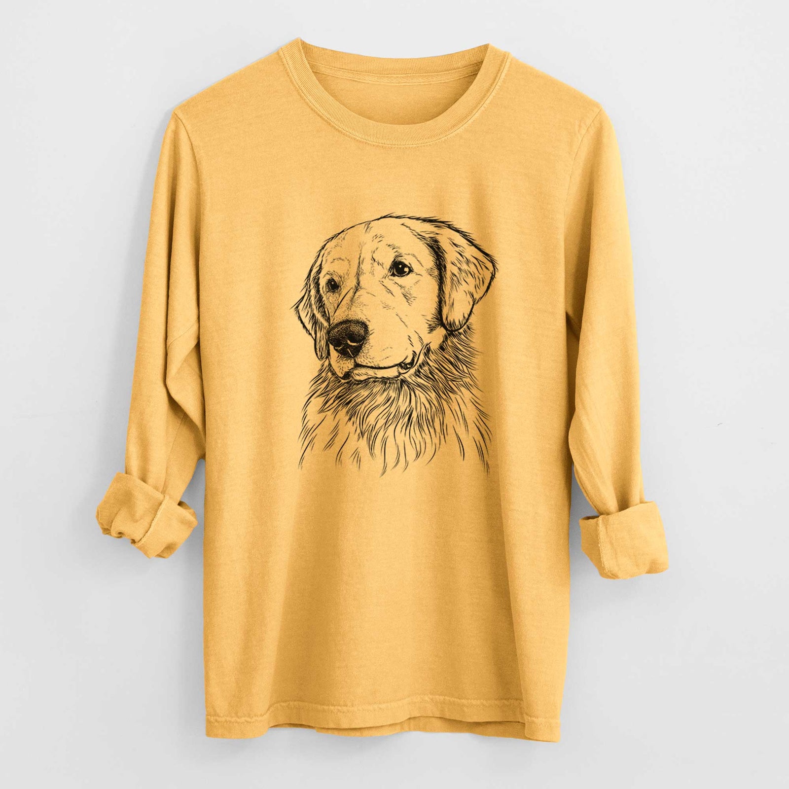 Bare Quinn the Golden Retriever - Heavyweight 100% Cotton Long Sleeve