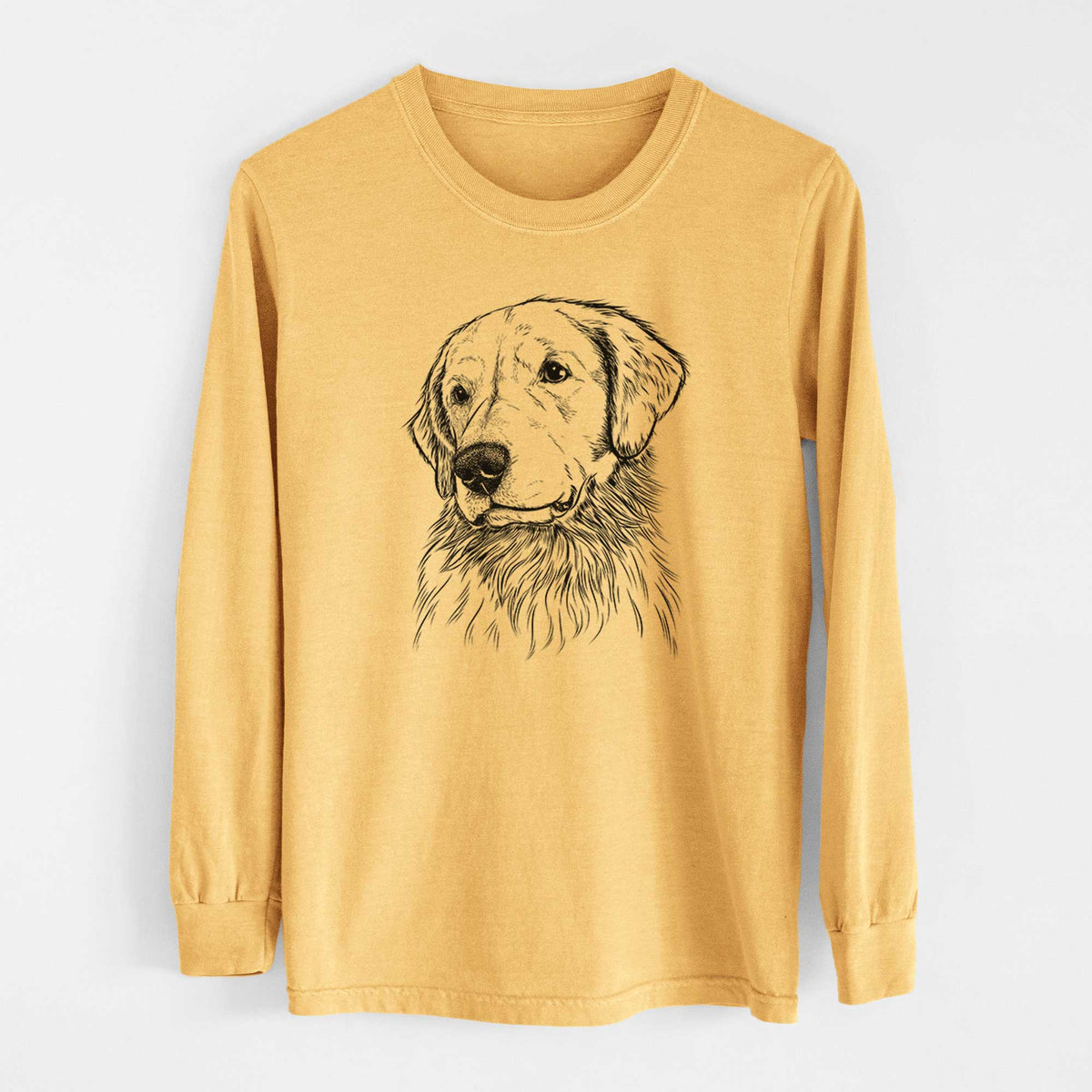Bare Quinn the Golden Retriever - Heavyweight 100% Cotton Long Sleeve