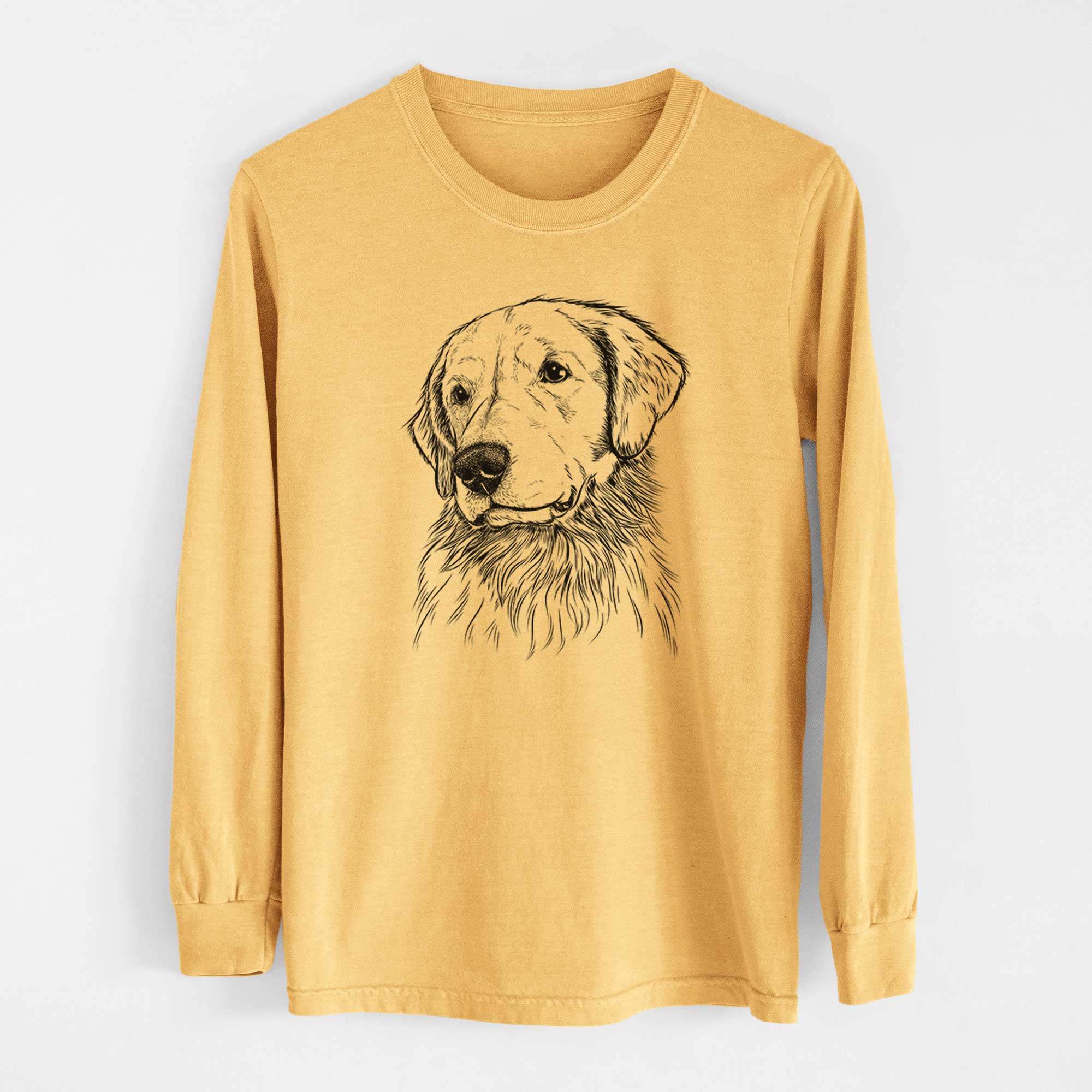 Bare Quinn the Golden Retriever - Heavyweight 100% Cotton Long Sleeve