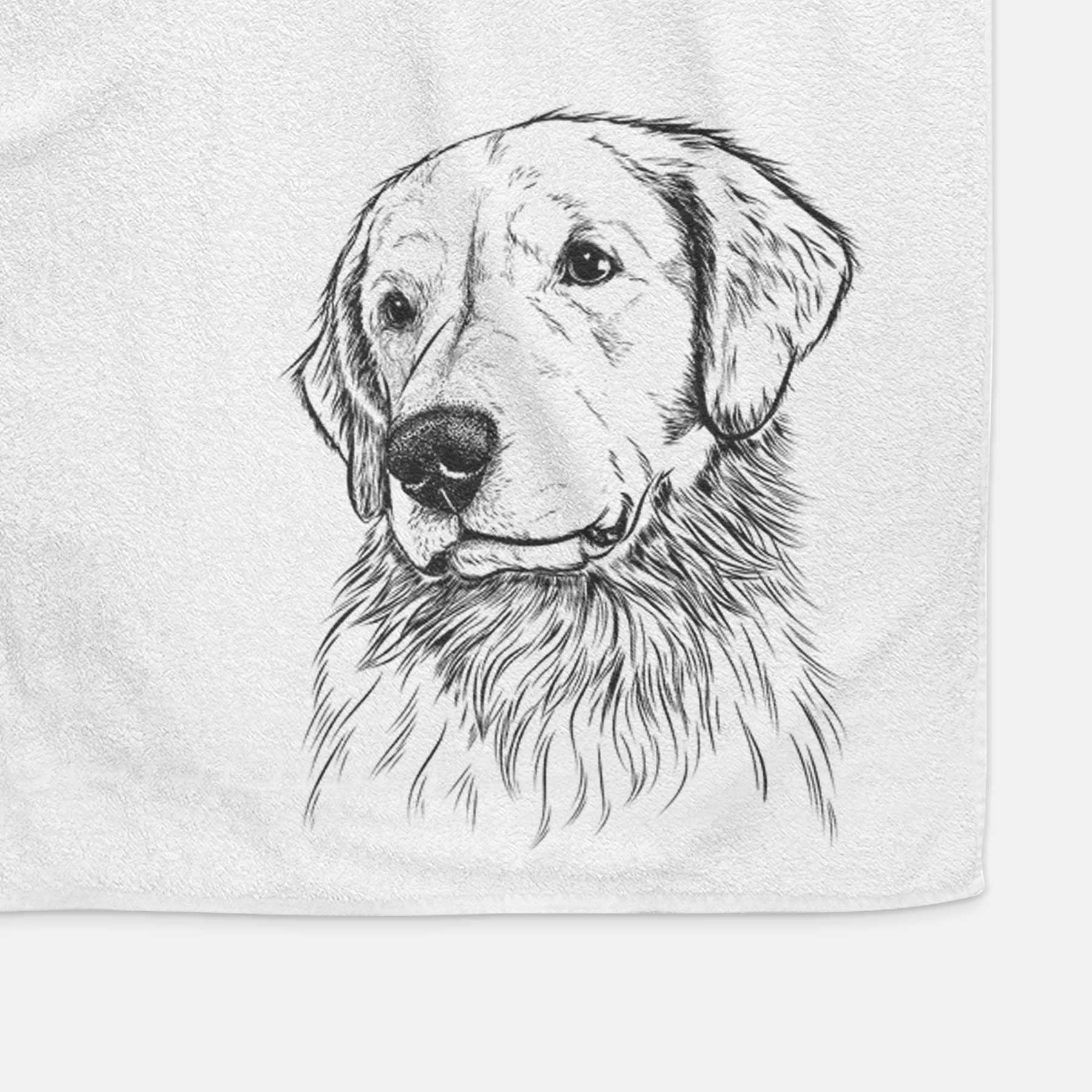 Quinn the Golden Retriever Decorative Hand Towel