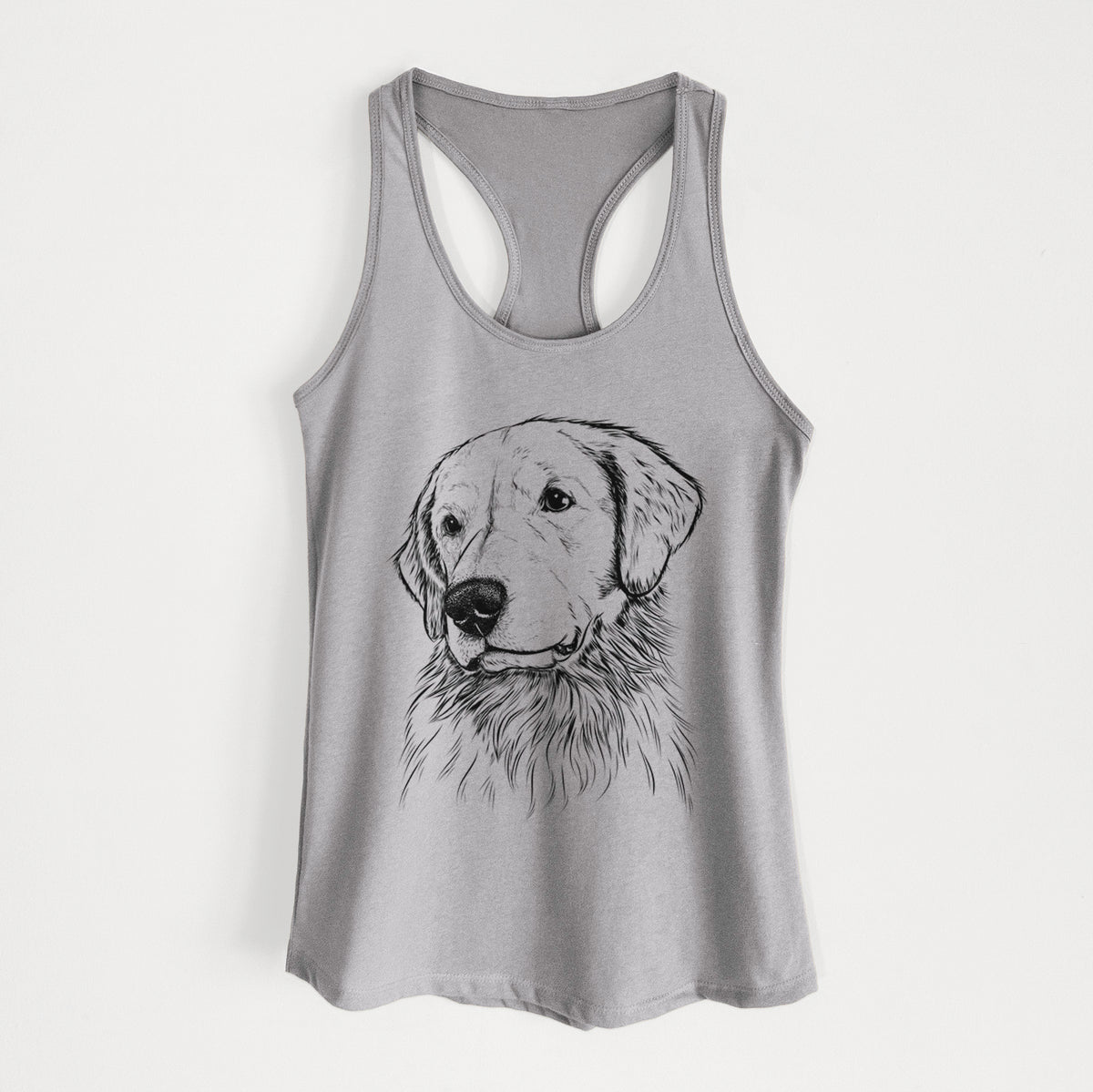 Quinn the Golden Retriever - Women&#39;s Racerback Tanktop