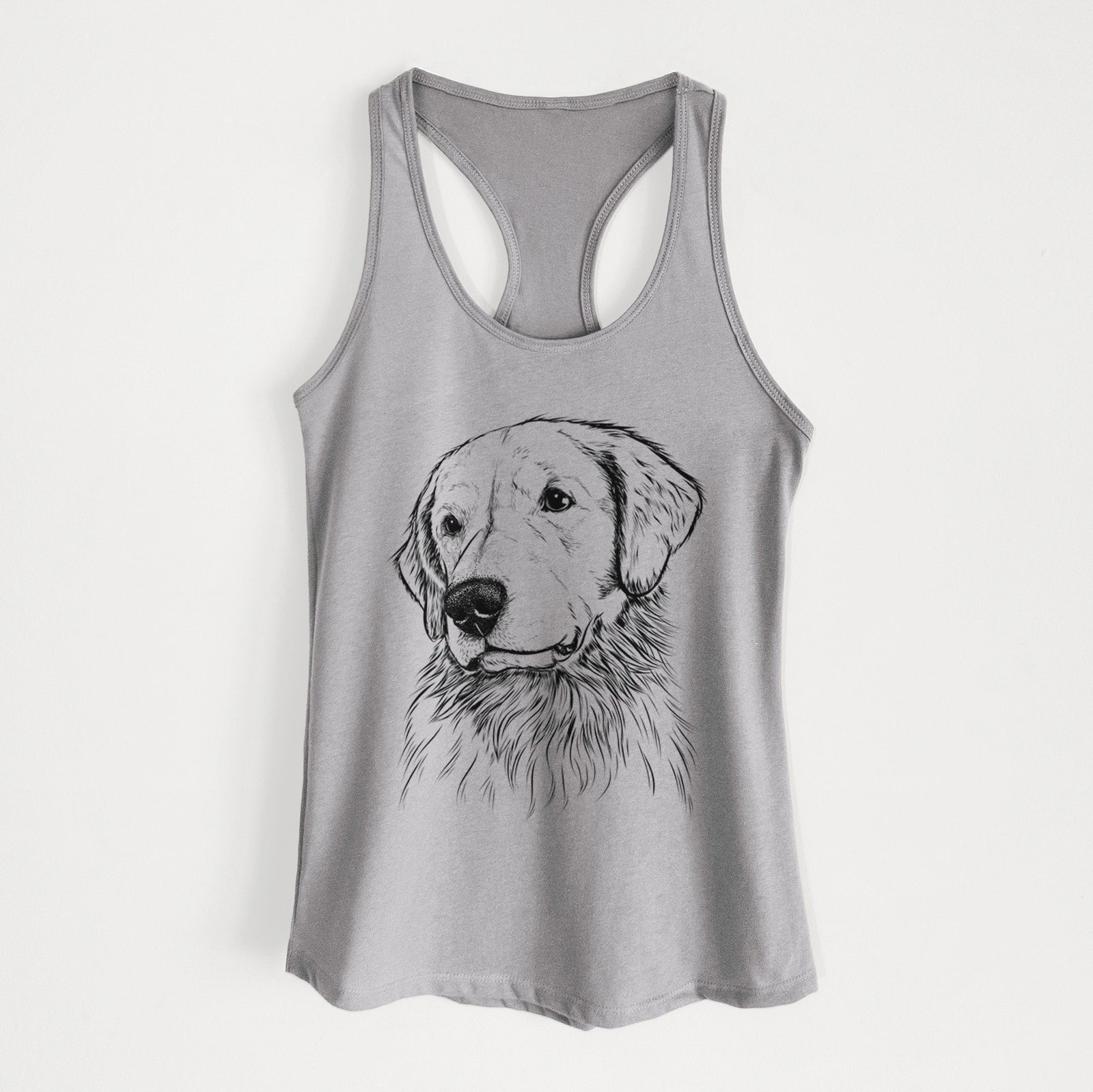 Quinn the Golden Retriever - Women's Racerback Tanktop